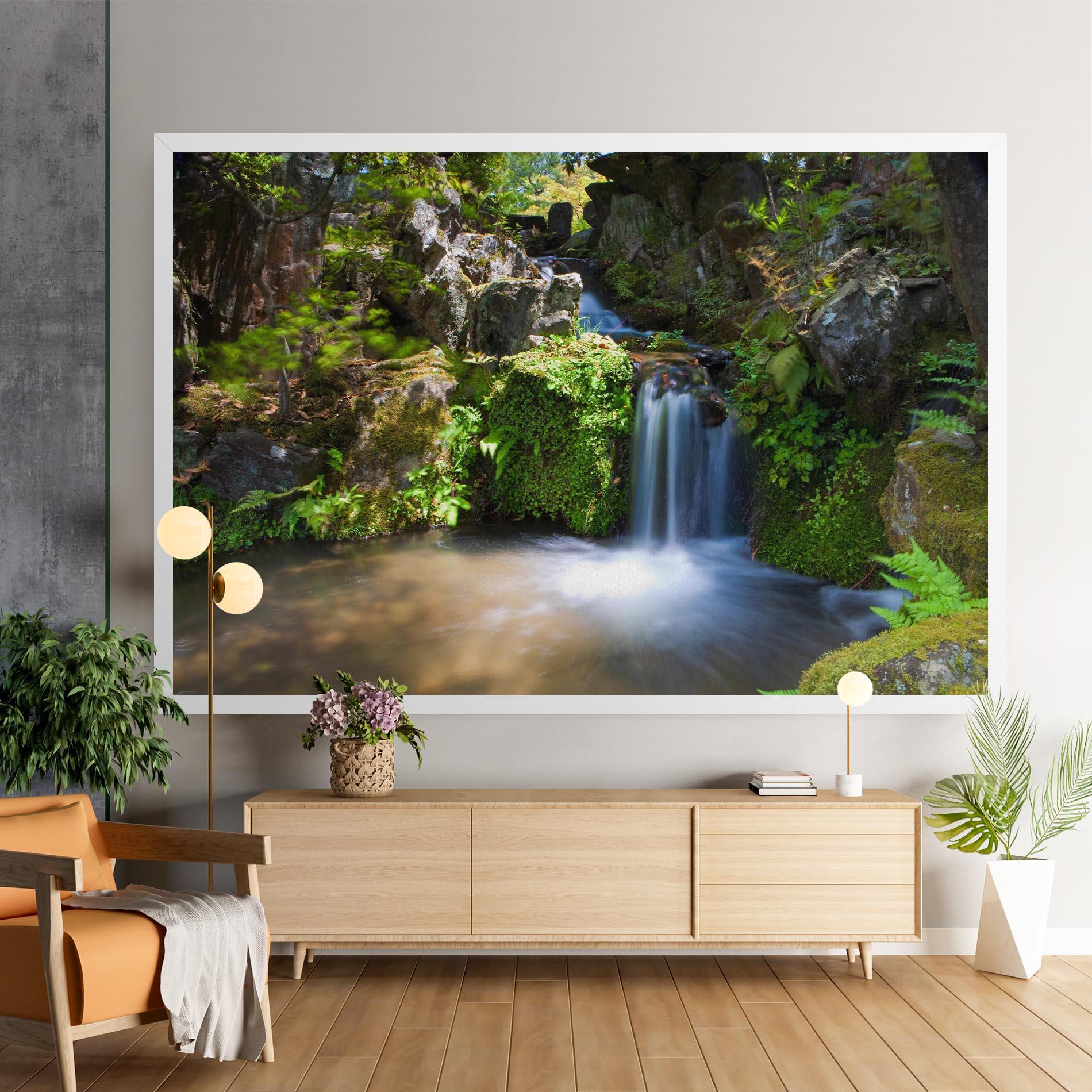 Tablou Canvas Jungle View Waterfall mockup 9