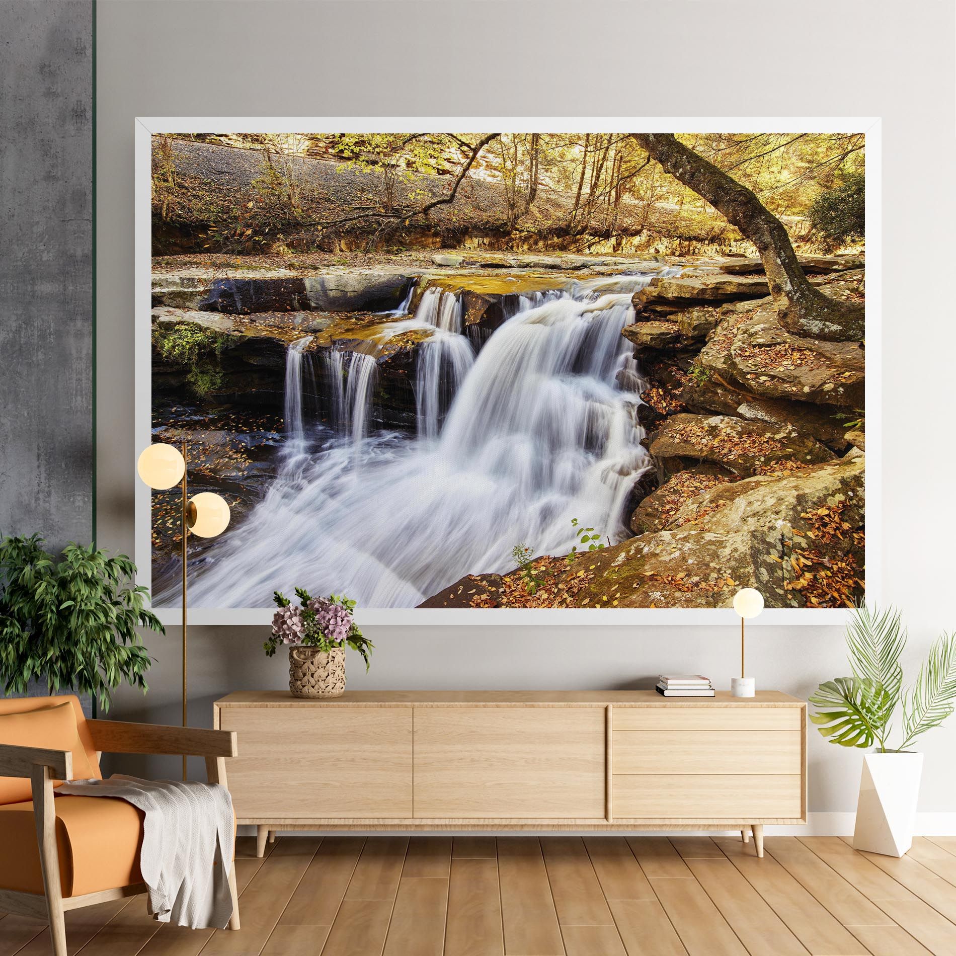 Pretty Autumn Waterfall mockup 9