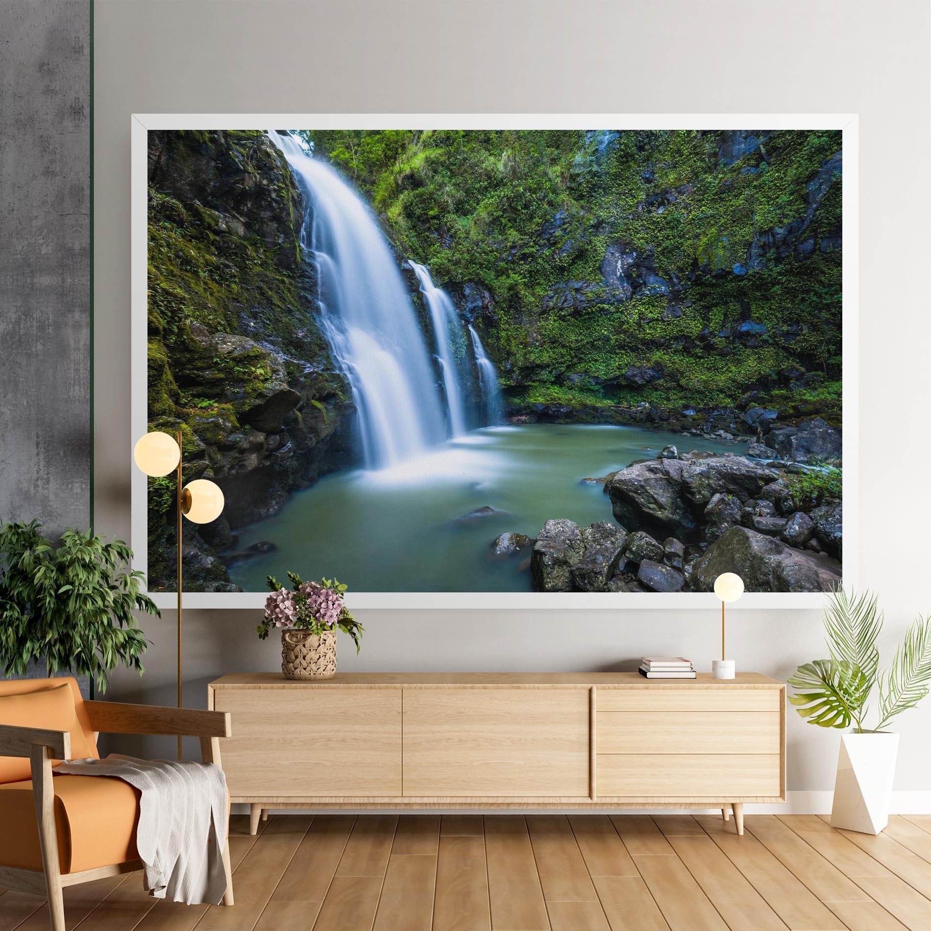 Tablou Canvas Swimming In Waterfall mockup 9