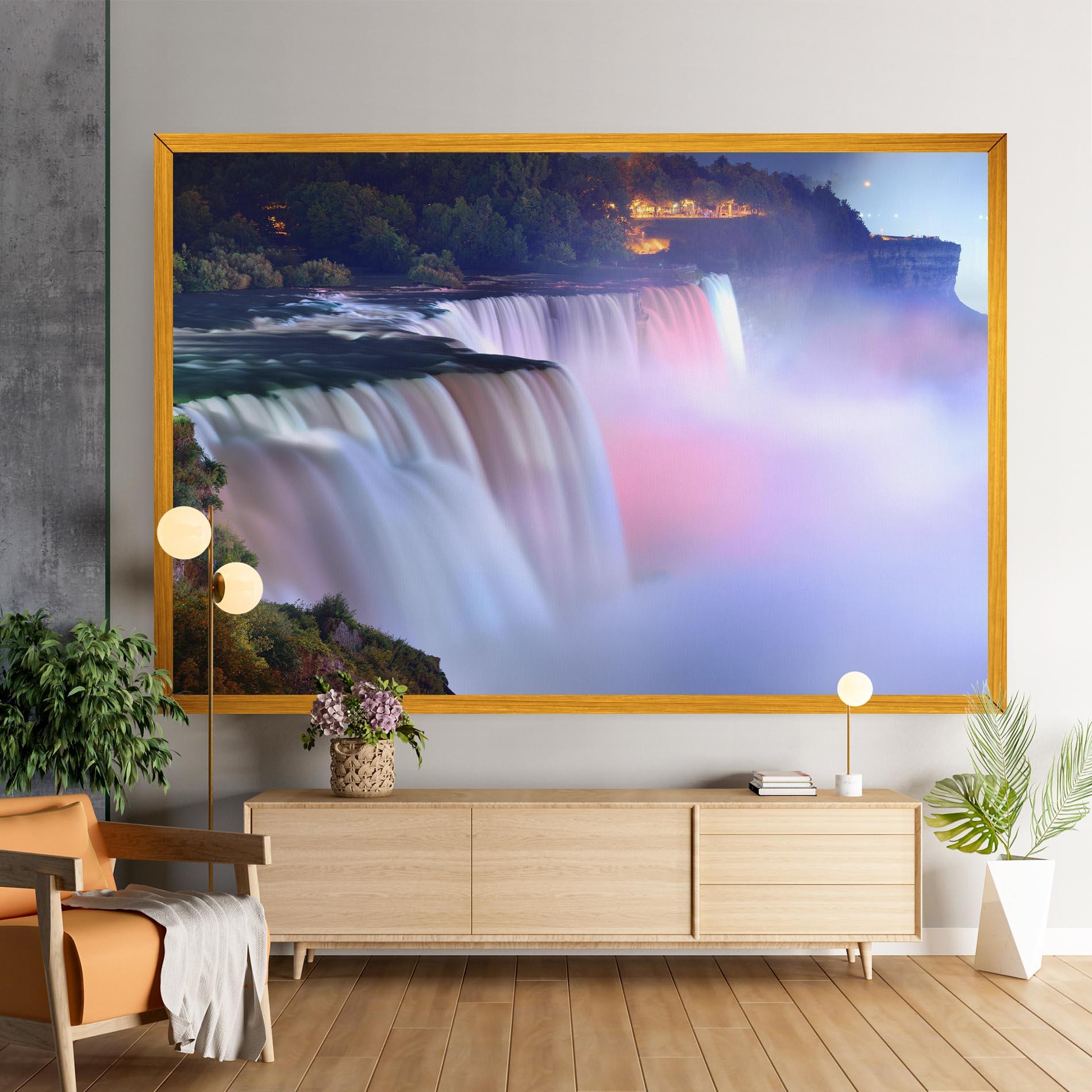 Tablou Canvas Dreamy Purple Waterfall mockup 9