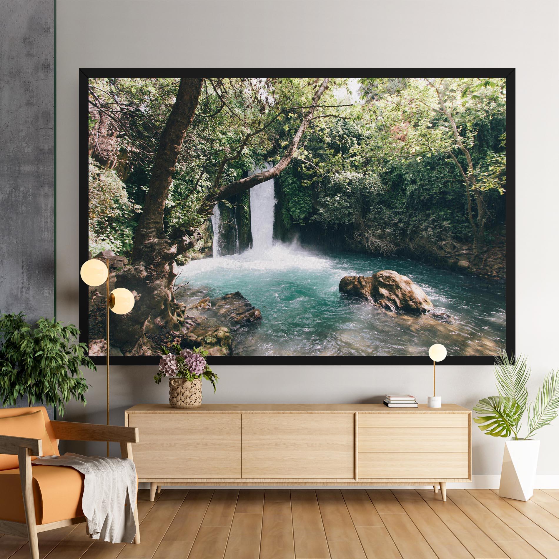 Tablou Canvas Beautiful Blue Waterfall mockup 9