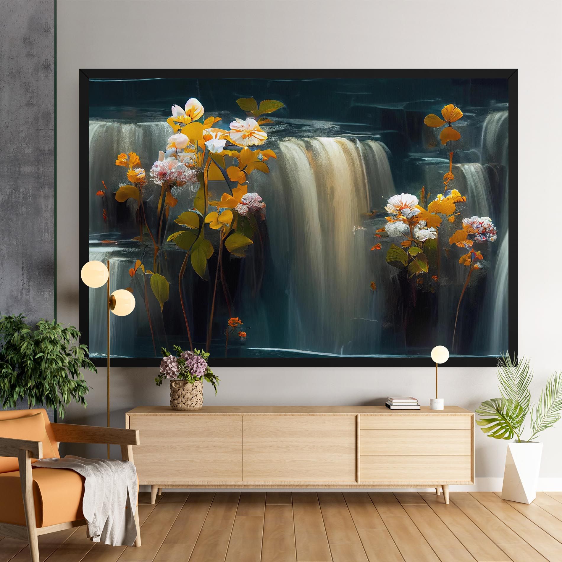 Flowers Waterfall mockup 9