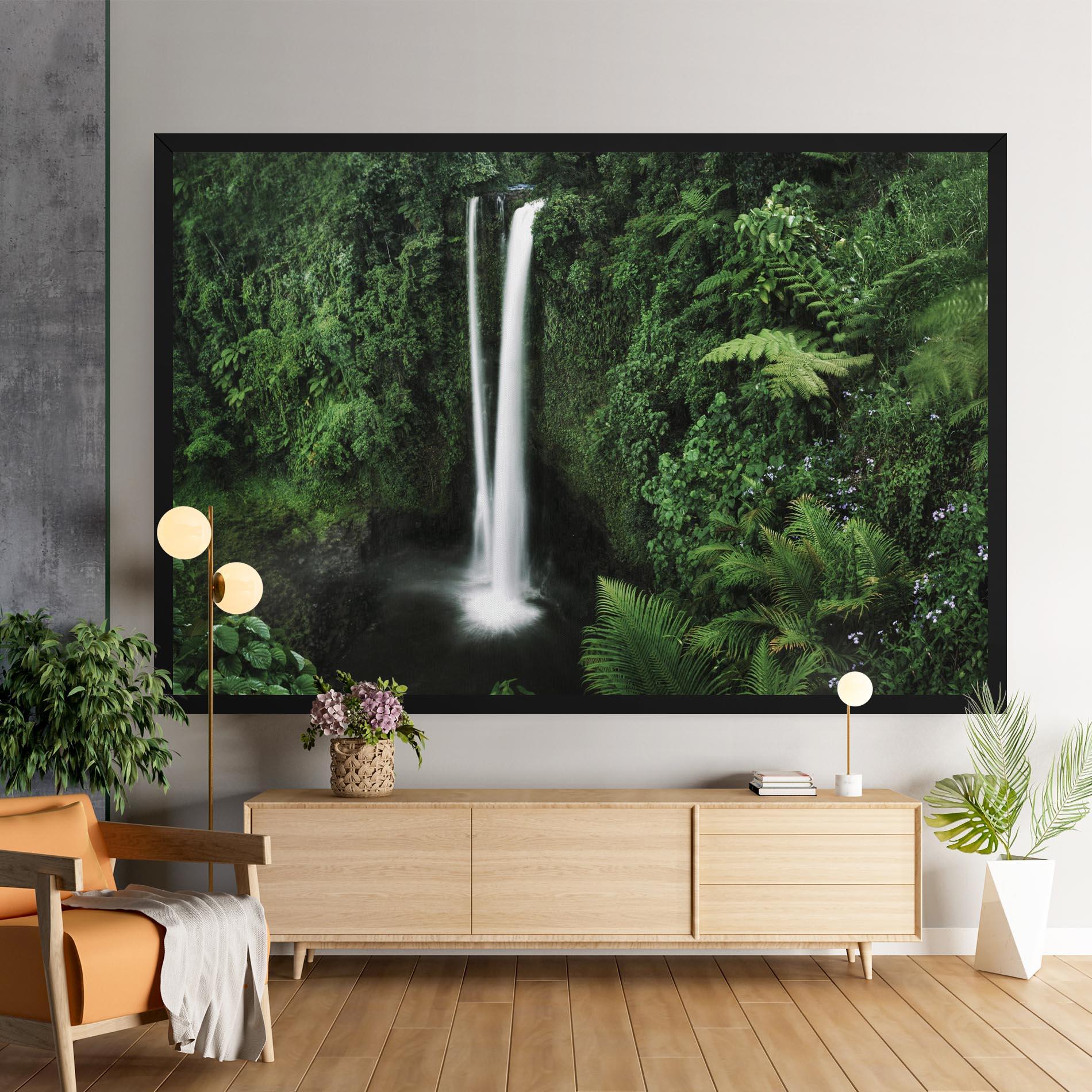 Tablou Canvas Green Nature Waterfall mockup 9