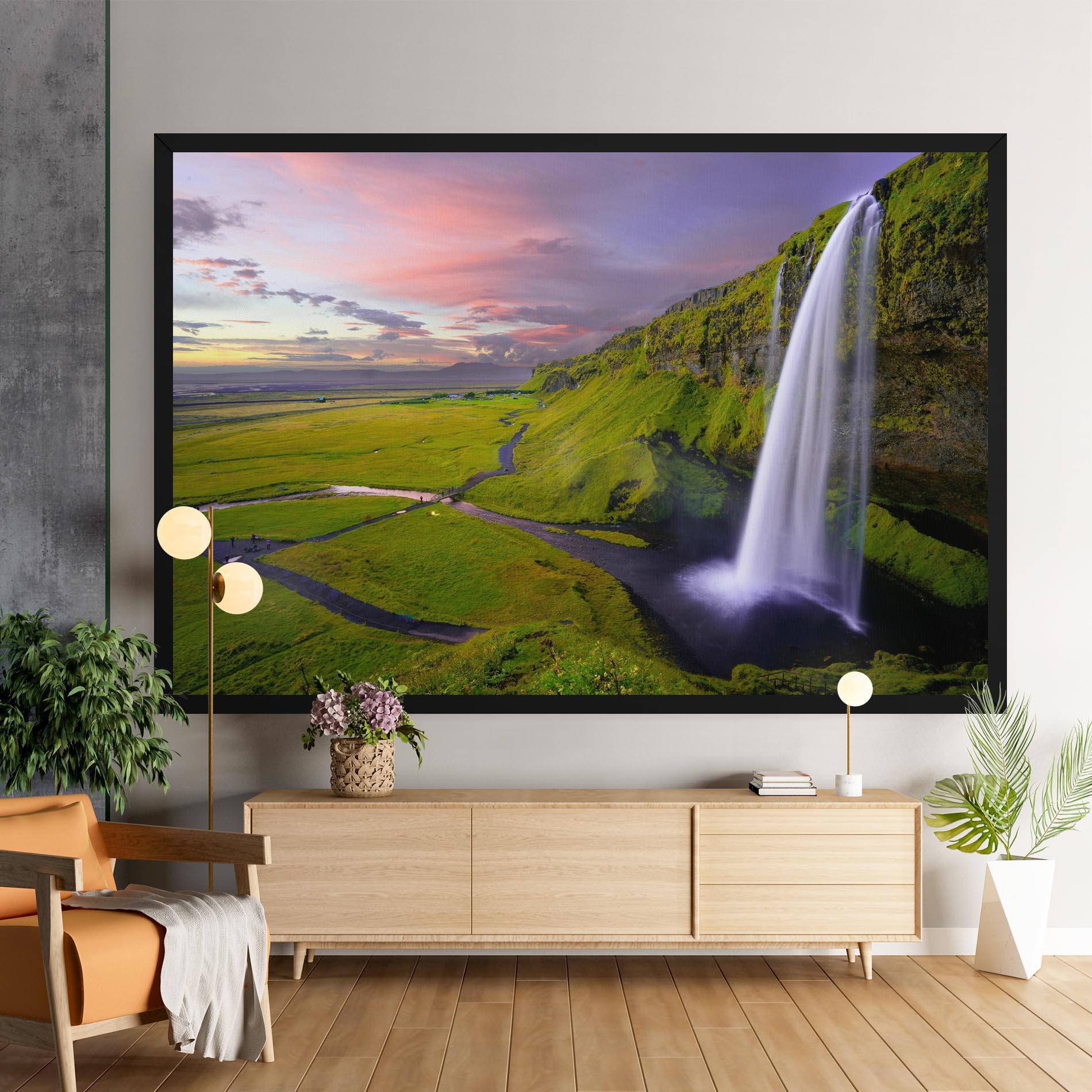 Tablou Canvas Pink Wky Waterfall mockup 9