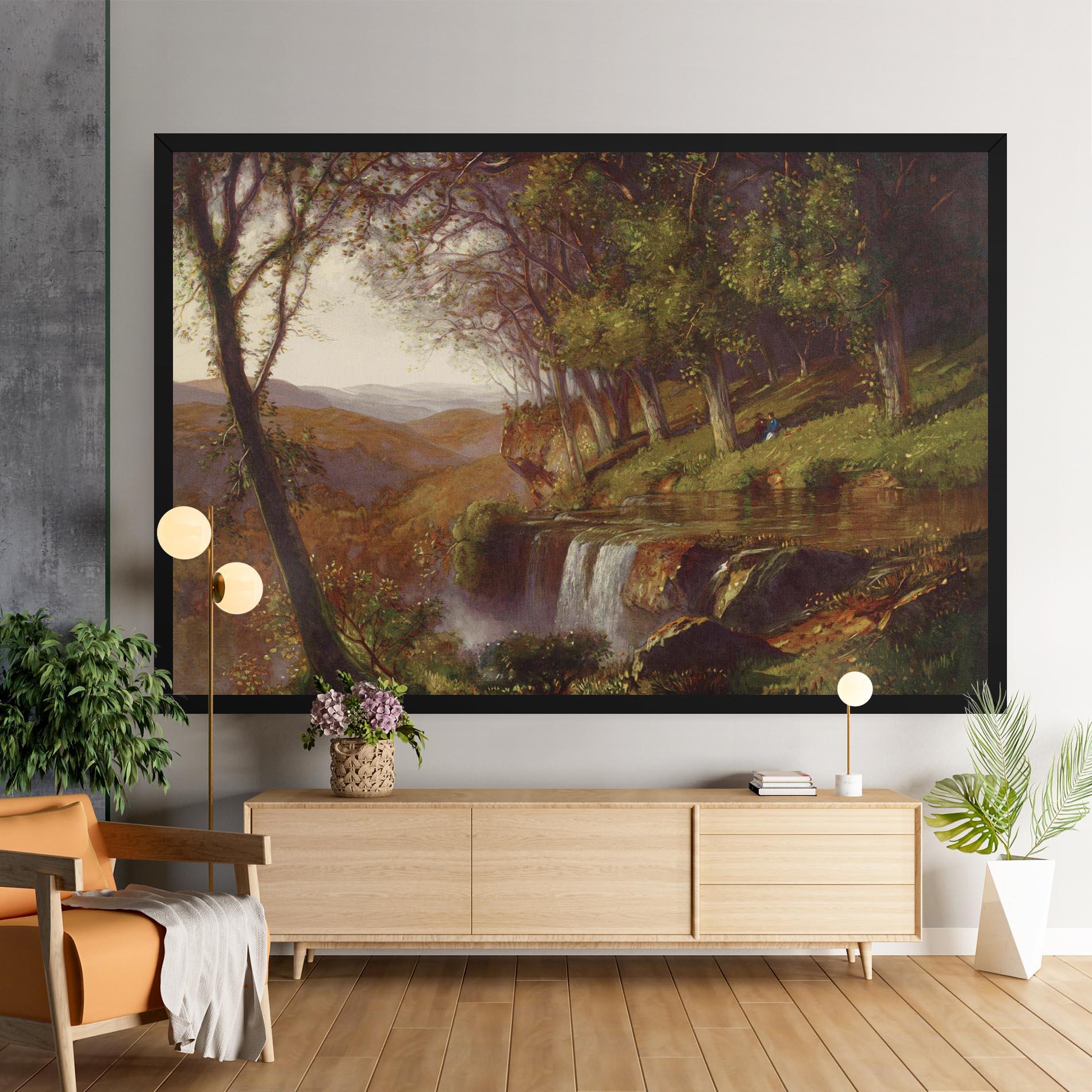 Tablou Canvas Waterfall Painting mockup 9
