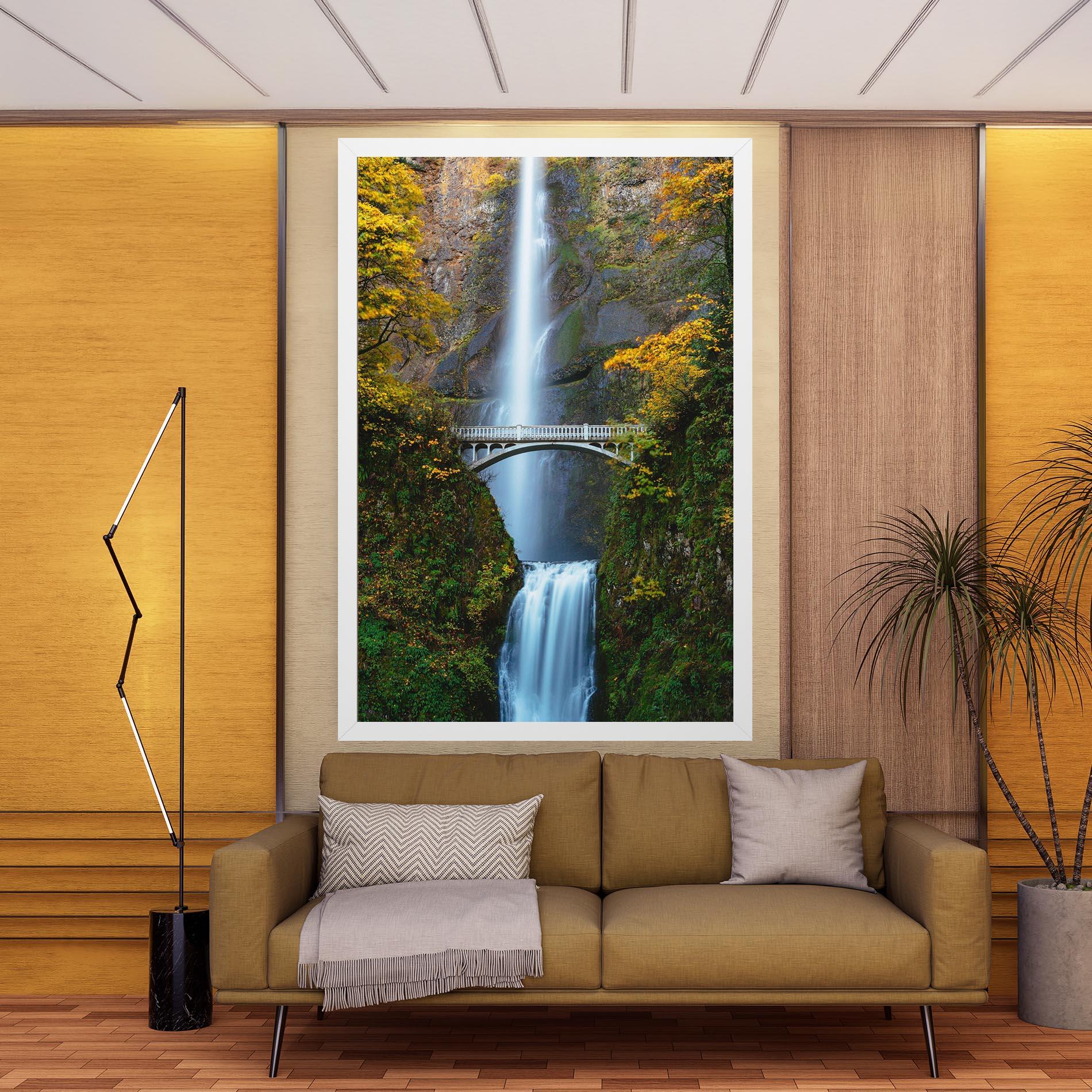 Tablou Canvas Yellow Leaves Bridge mockup 9