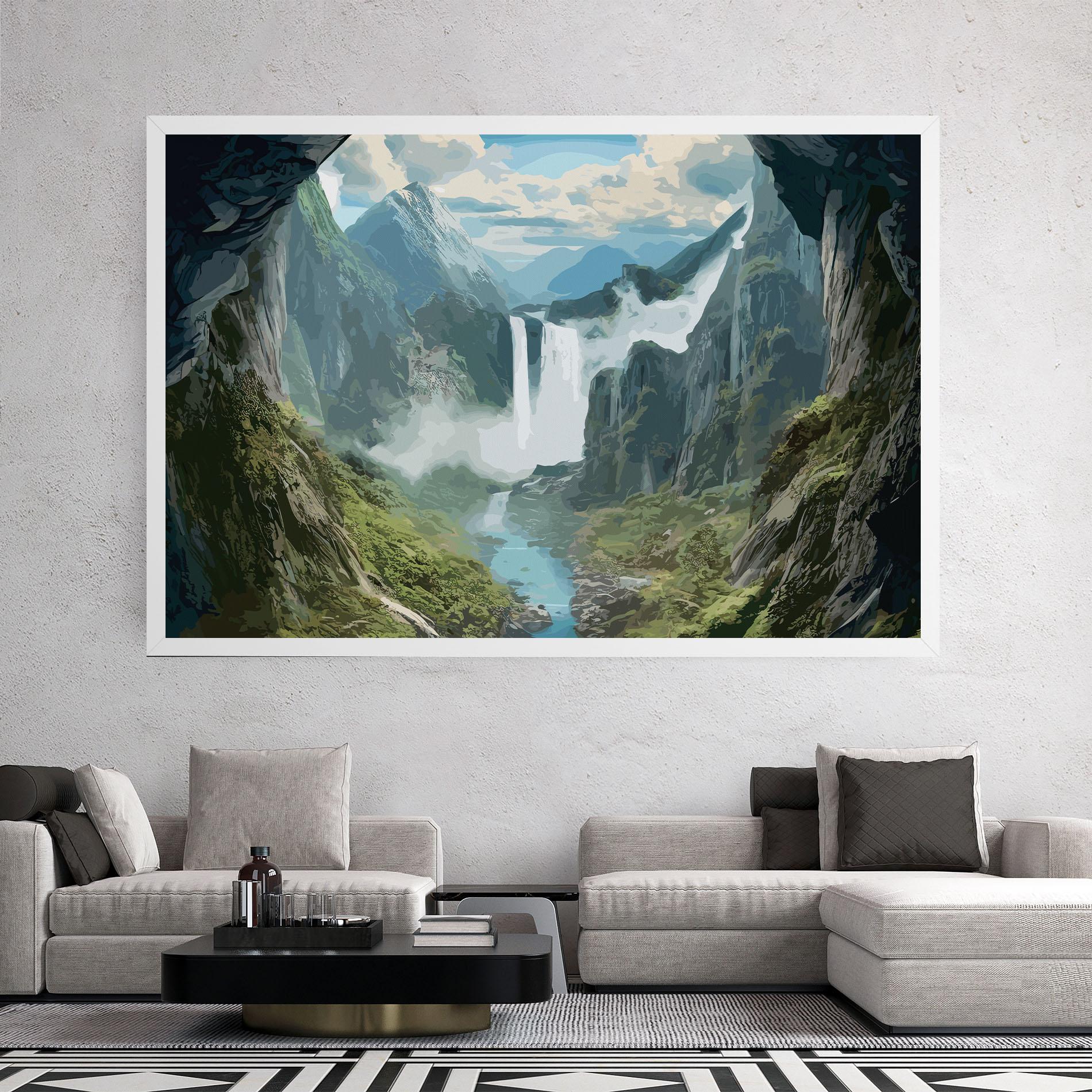 Tablou Canvas Amazing Waterfall mockup 2