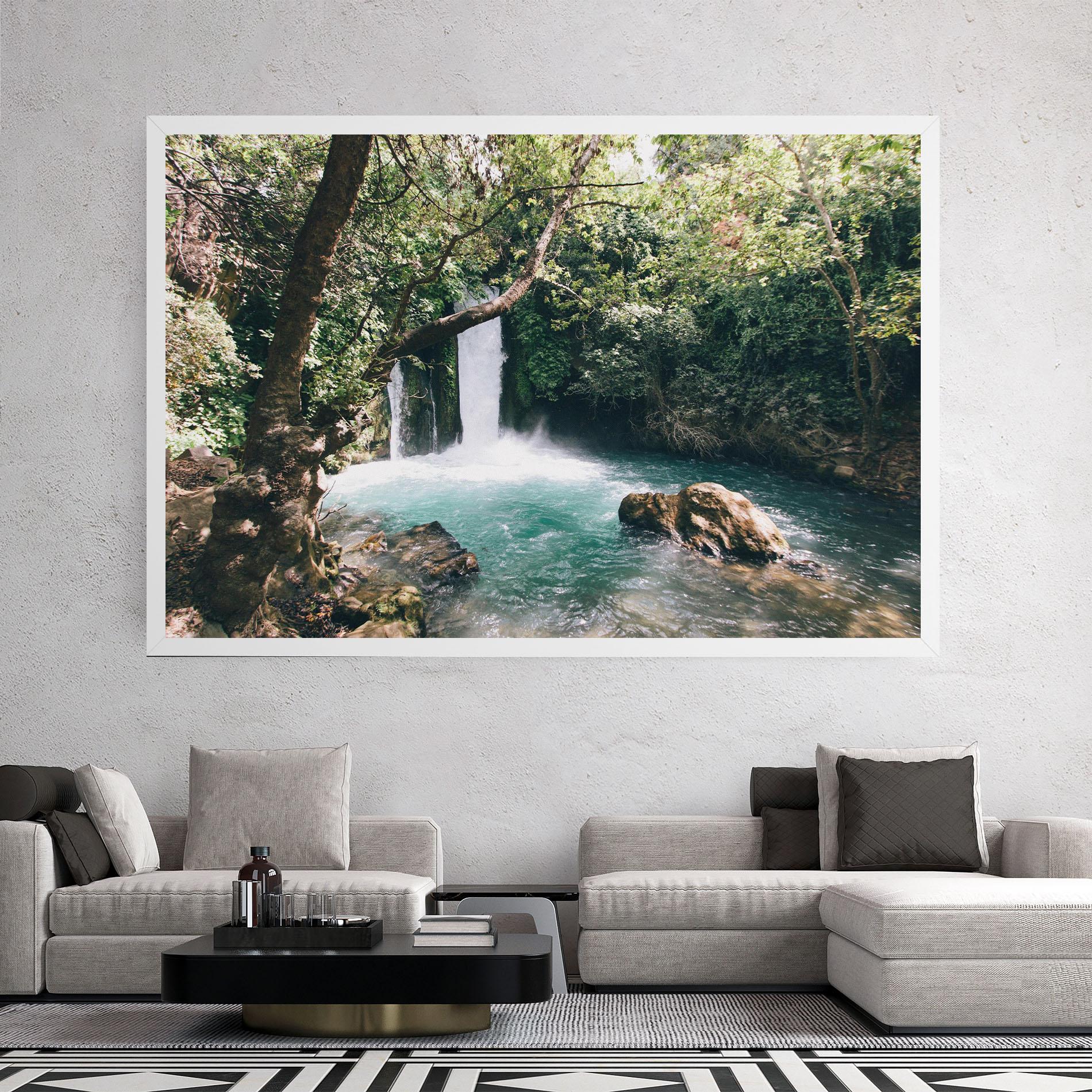 Tablou Canvas Beautiful Blue Waterfall mockup 2