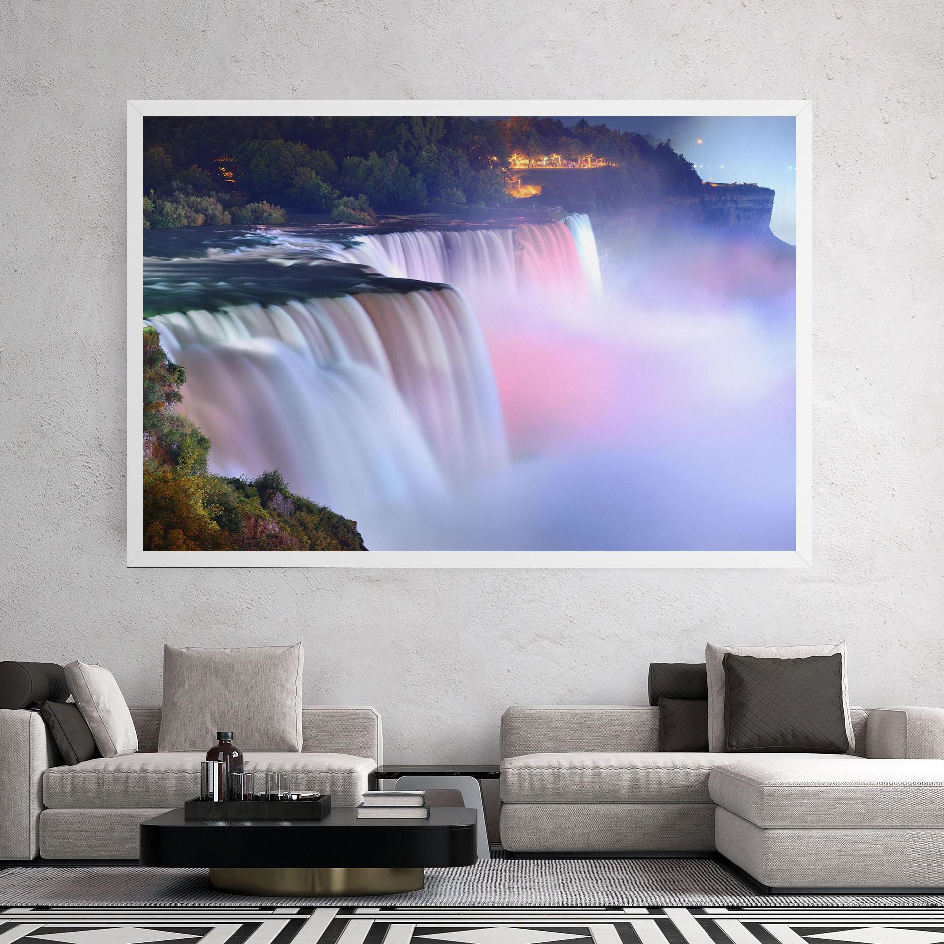 Tablou Canvas Dreamy Purple Waterfall mockup 2