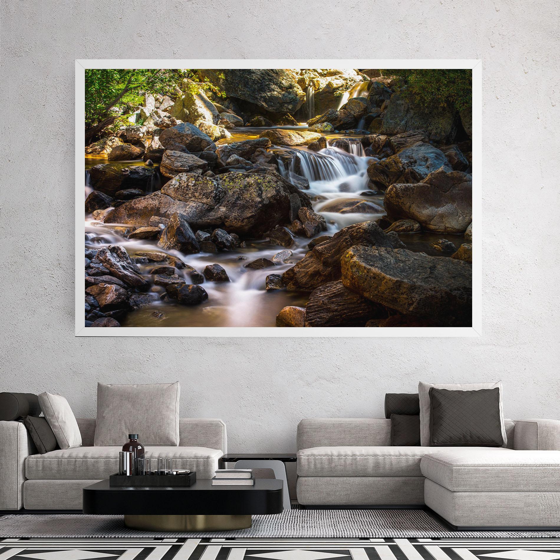 Tablou Canvas Nature Rocks Waterfall mockup 2