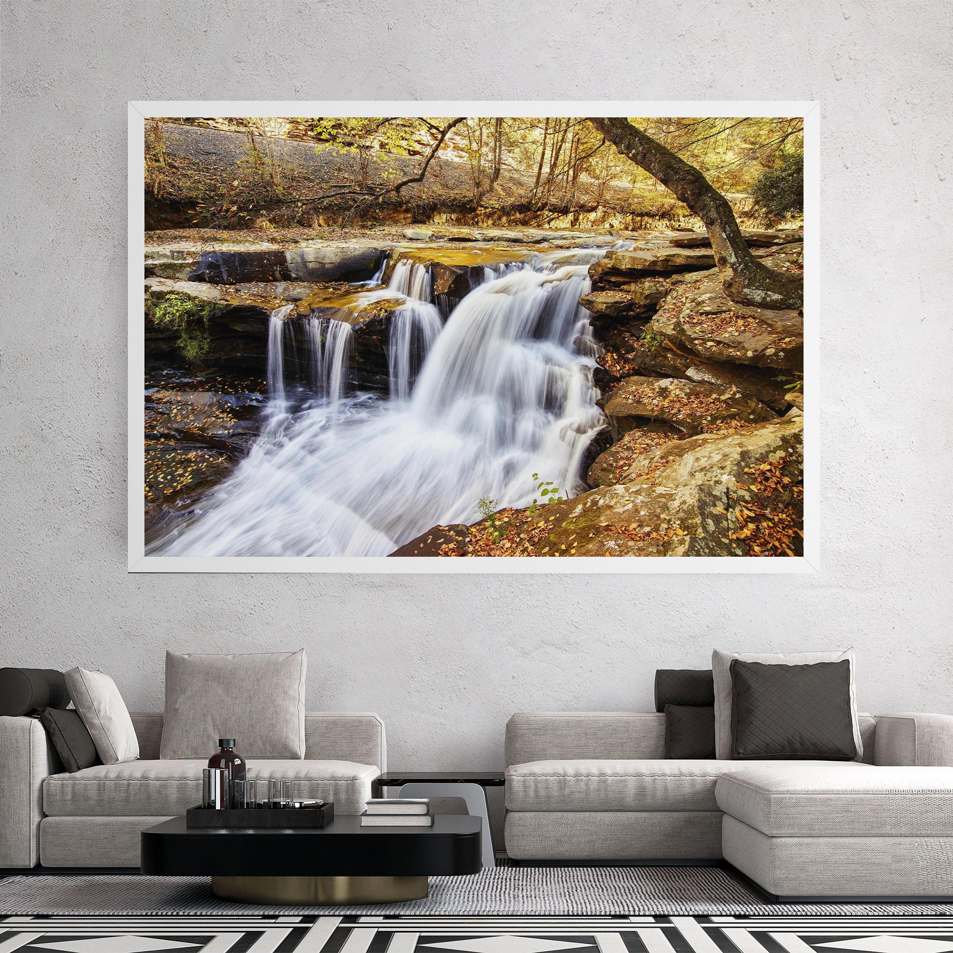 Tablou Canvas Pretty Autumn Waterfall mockup 2