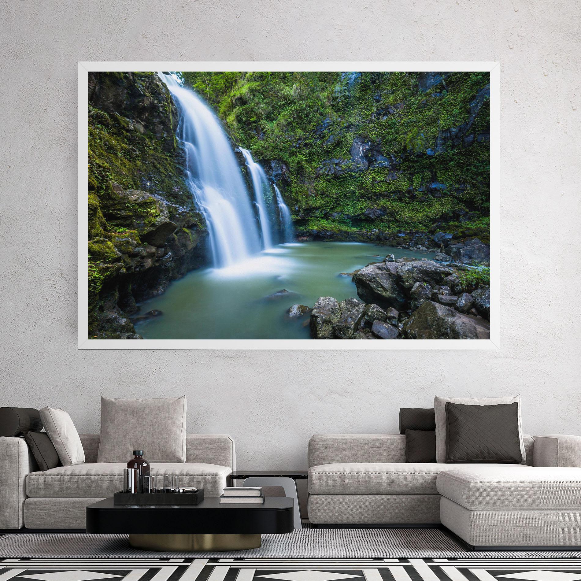 Tablou Canvas Swimming In Waterfall mockup 2
