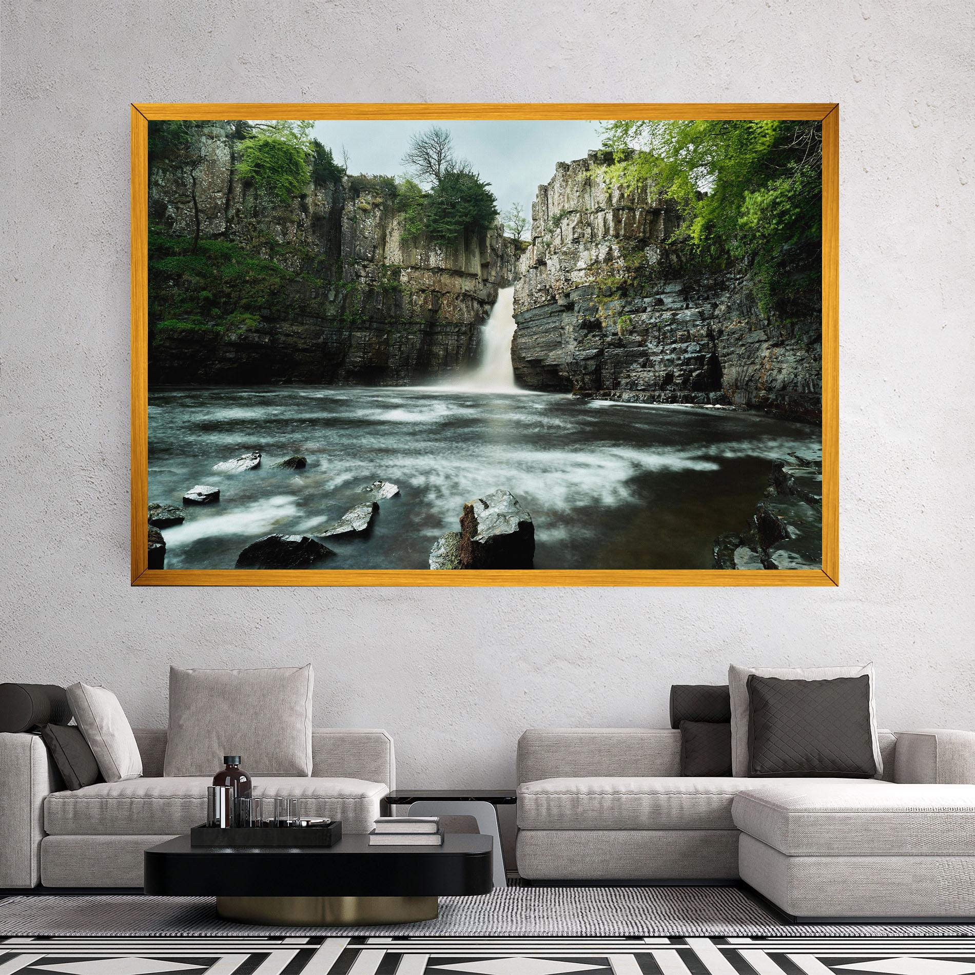 Tablou Canvas Beautiful Water Falling mockup 2