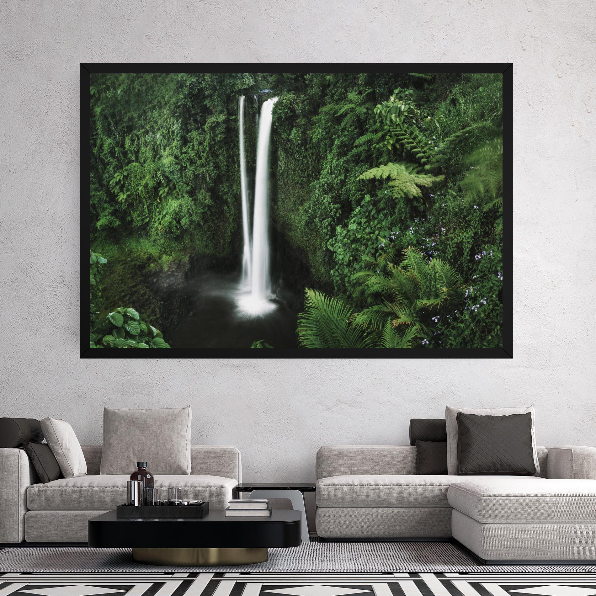 Tablou Canvas Green Nature Waterfall mockup 2