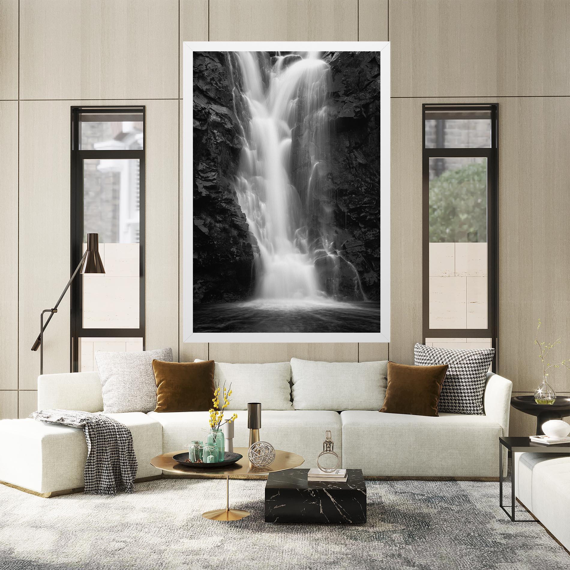 Tablou Canvas Black Rock Waterfall View mockup 2