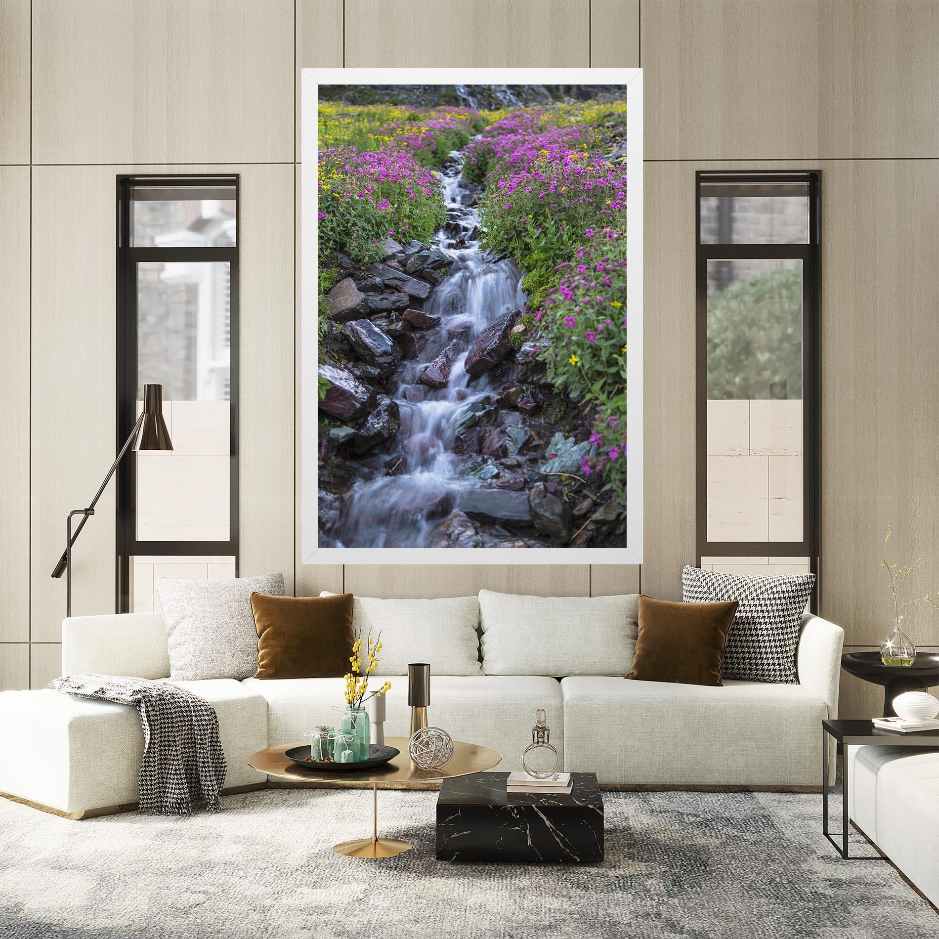 Tablou Canvas Water Falling Field mockup 2