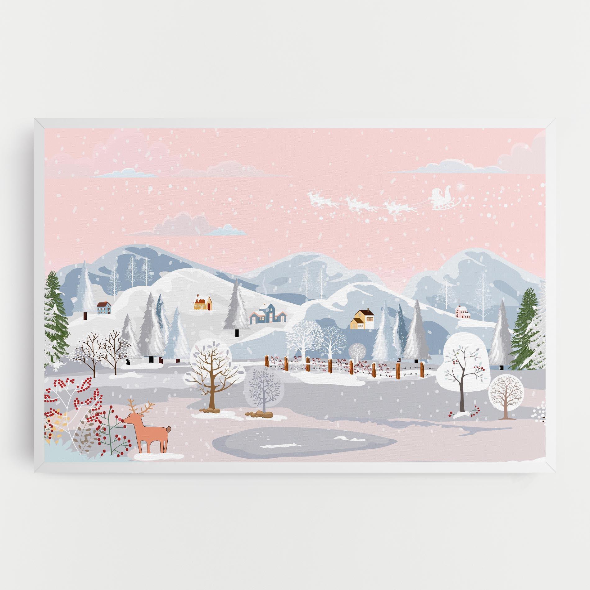Tablou Canvas Pink Sky Winter mockup 0