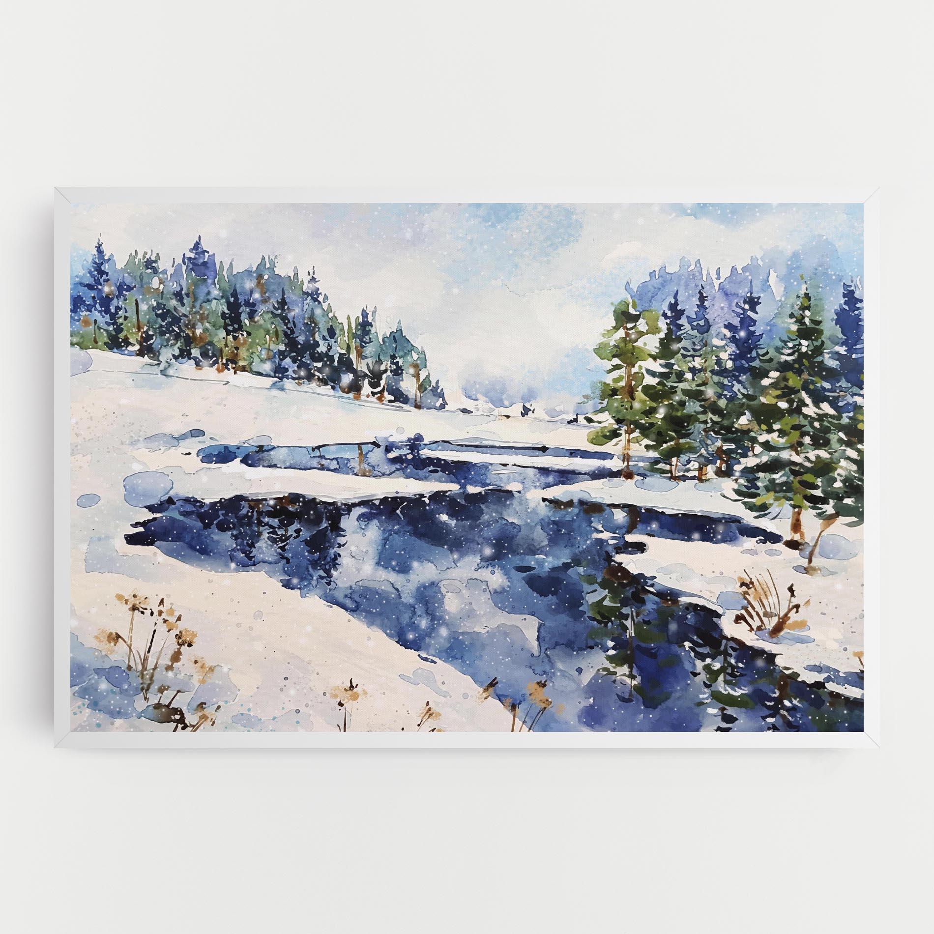Tablou Canvas Winter Painting mockup 0