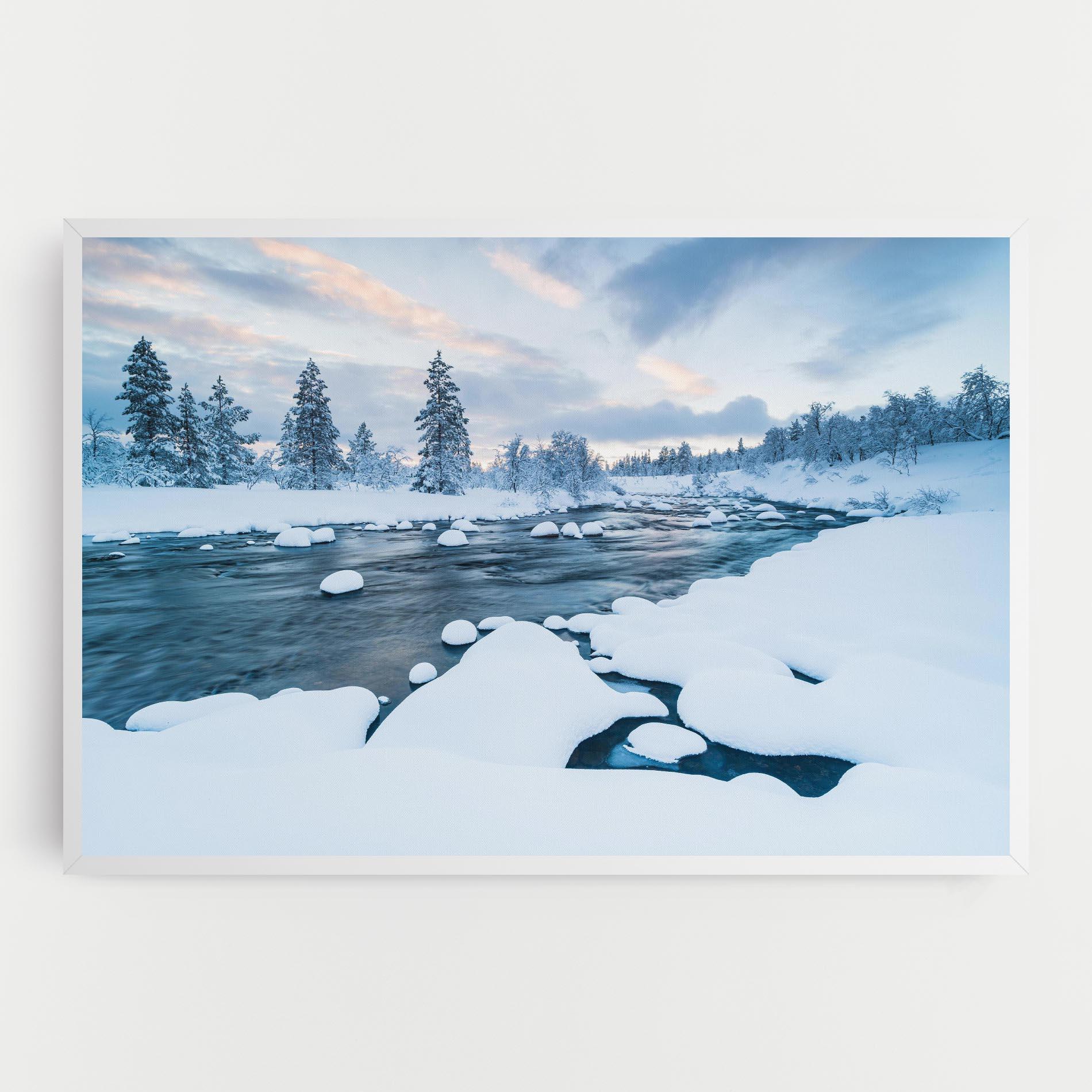 Tablou Canvas Winter River mockup 0