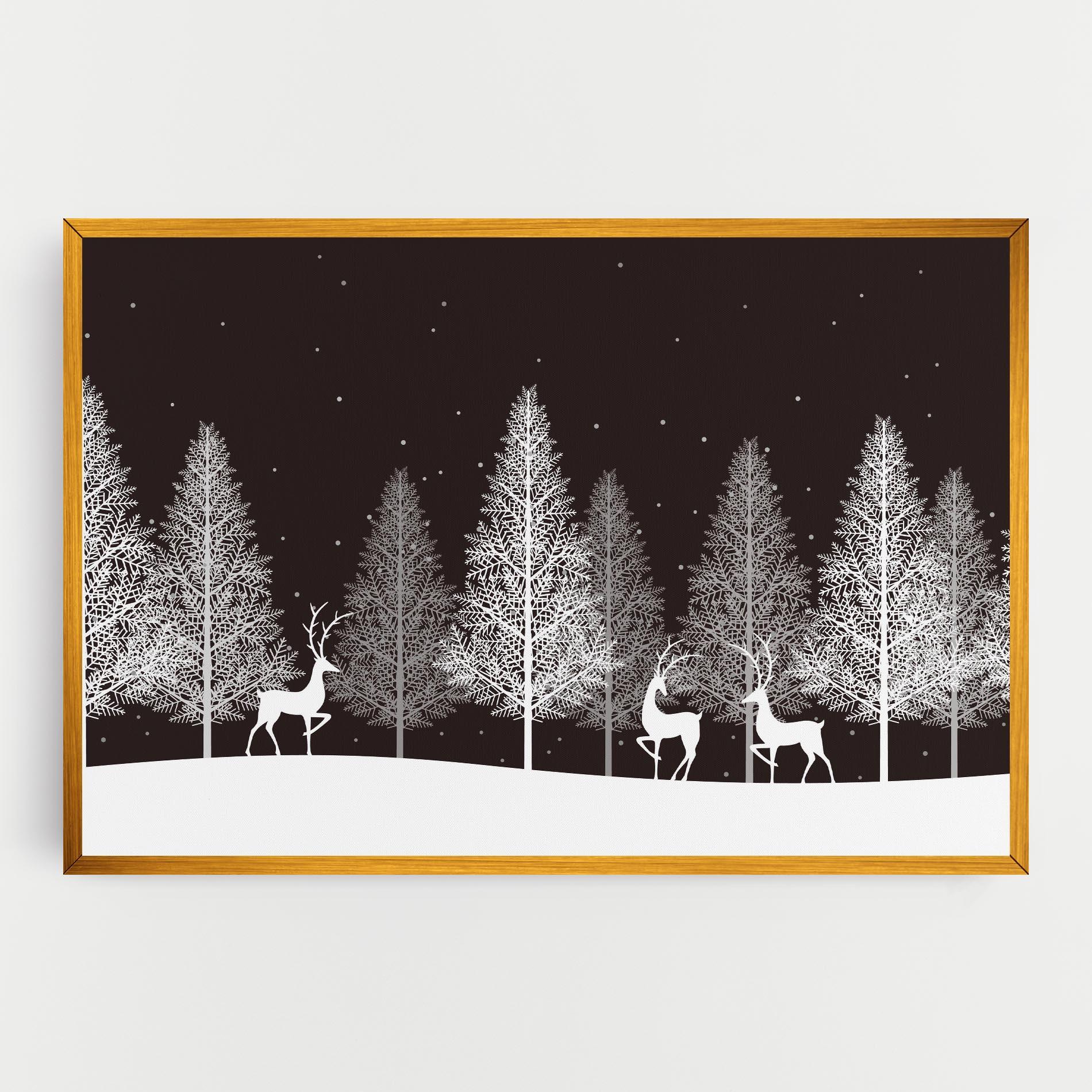 Tablou Canvas Brown Sky Winter mockup 0