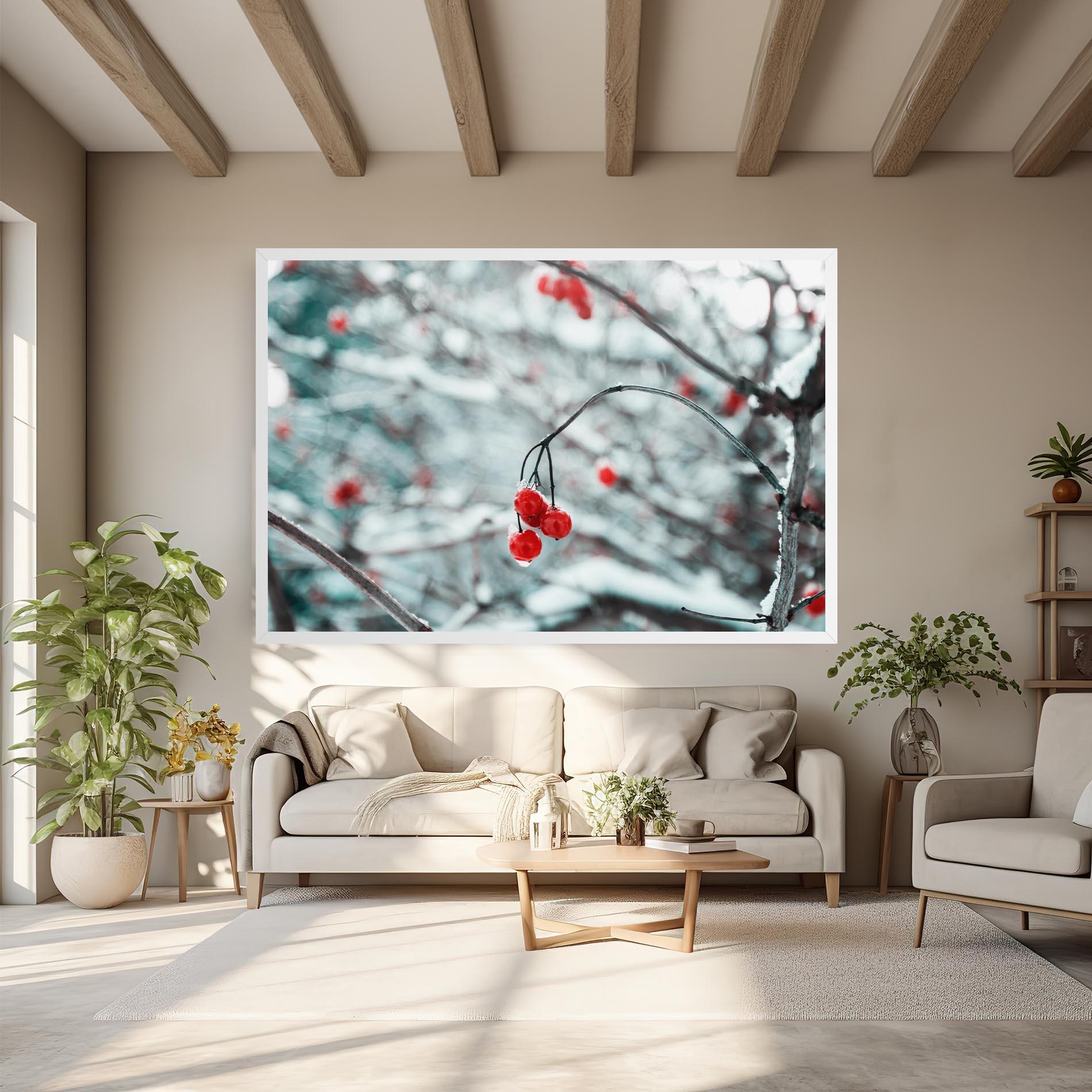 Tablou Canvas Snow Red Fruits mockup 6