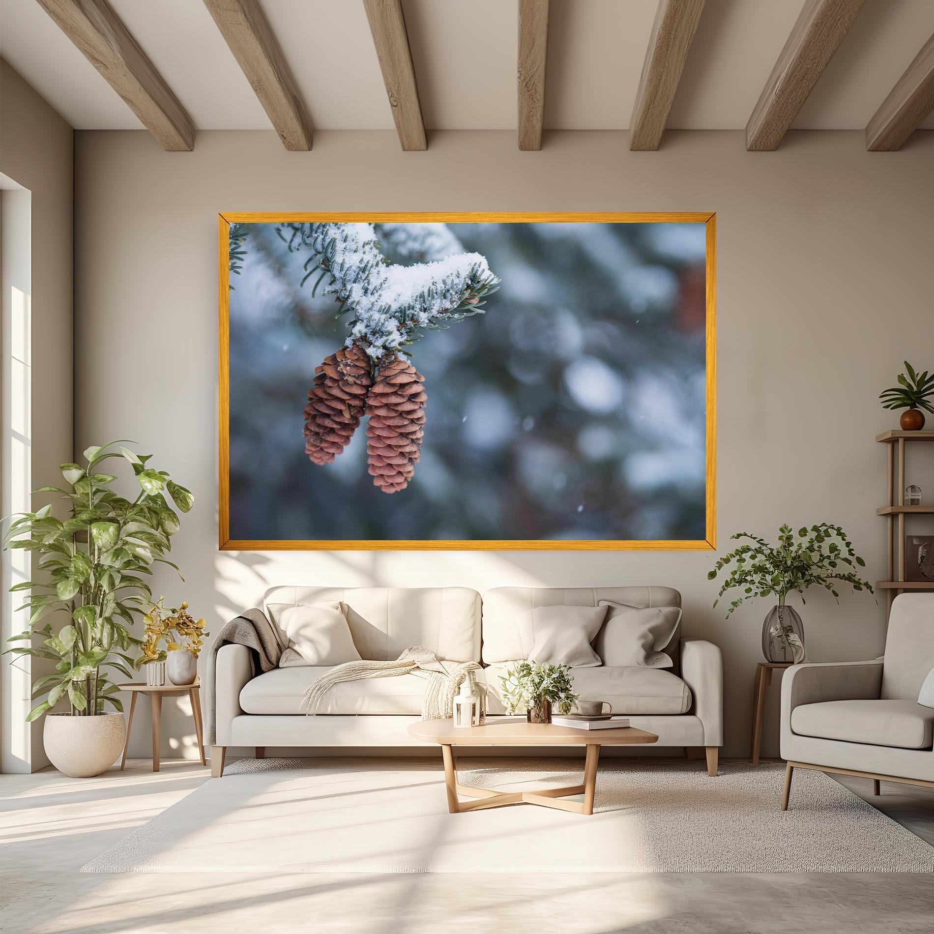 Tablou Canvas Winter Cones mockup 6