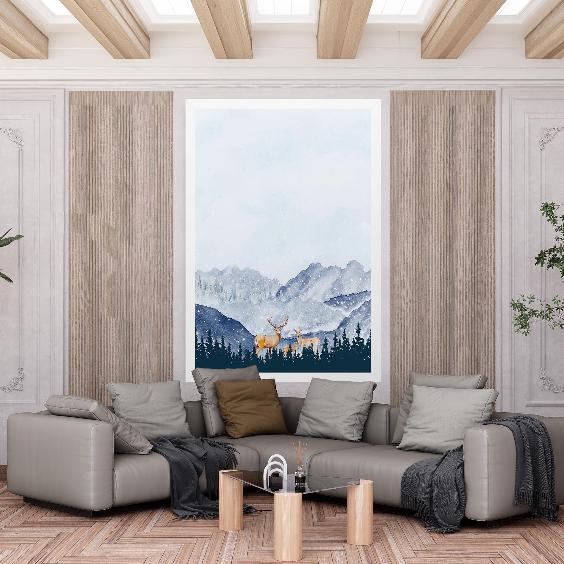 Tablou Canvas Winter Deers mockup 6