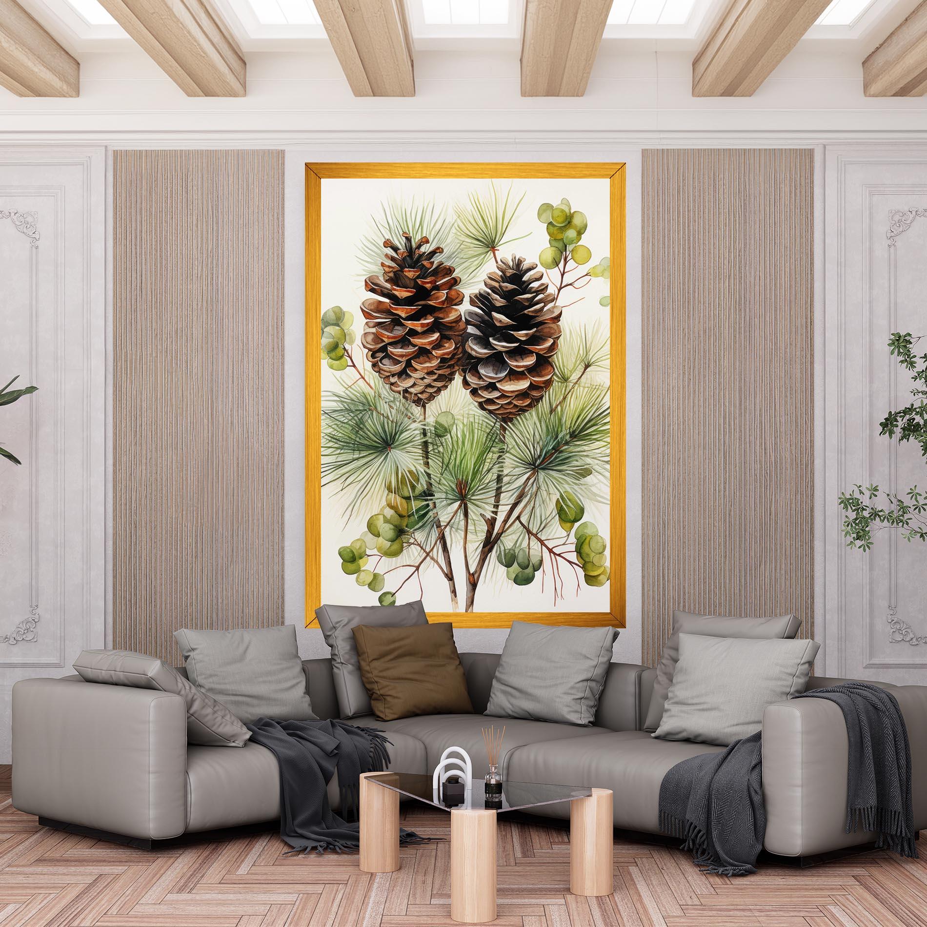 Tablou Canvas Brown Cones mockup 6