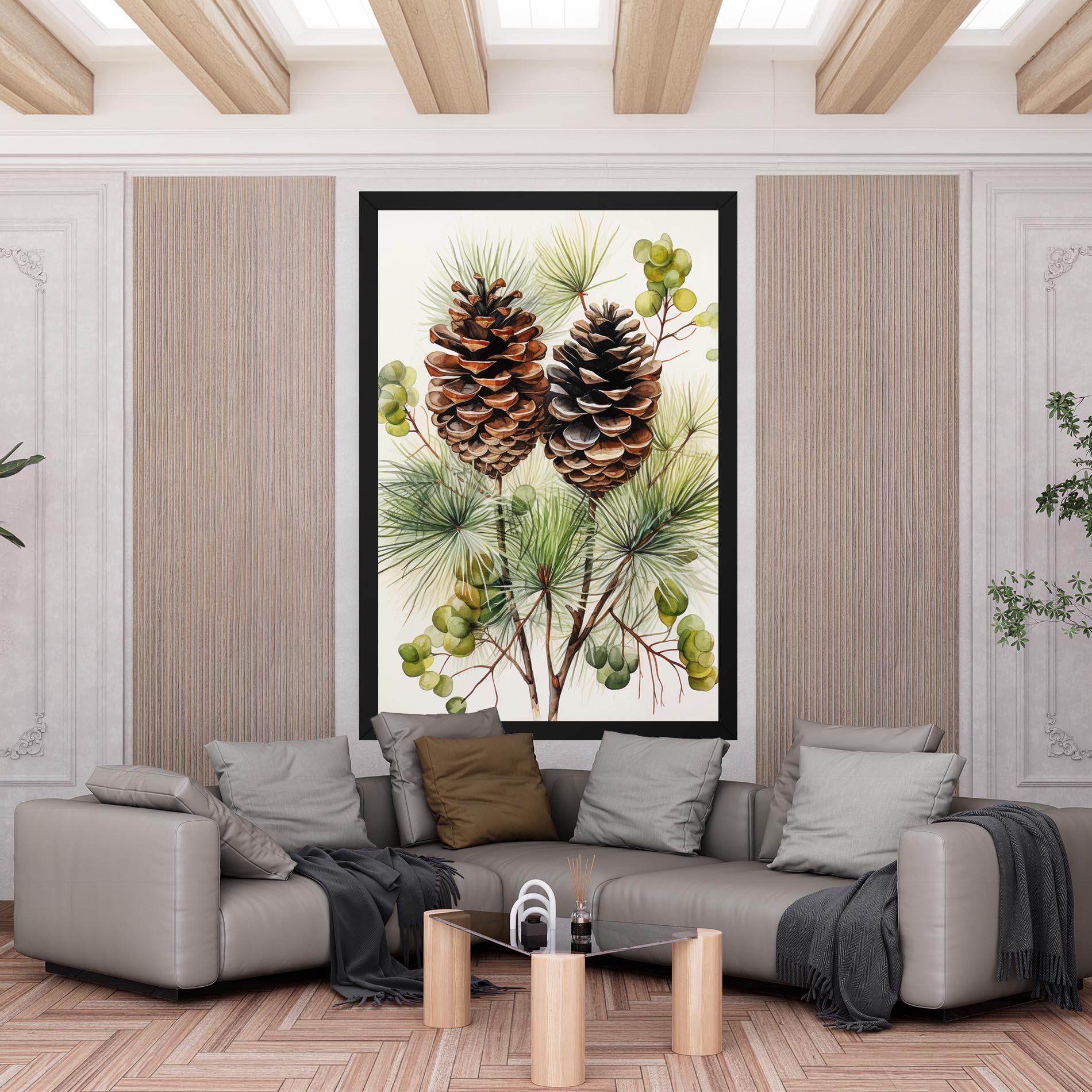 Tablou Canvas Brown Cones mockup 6