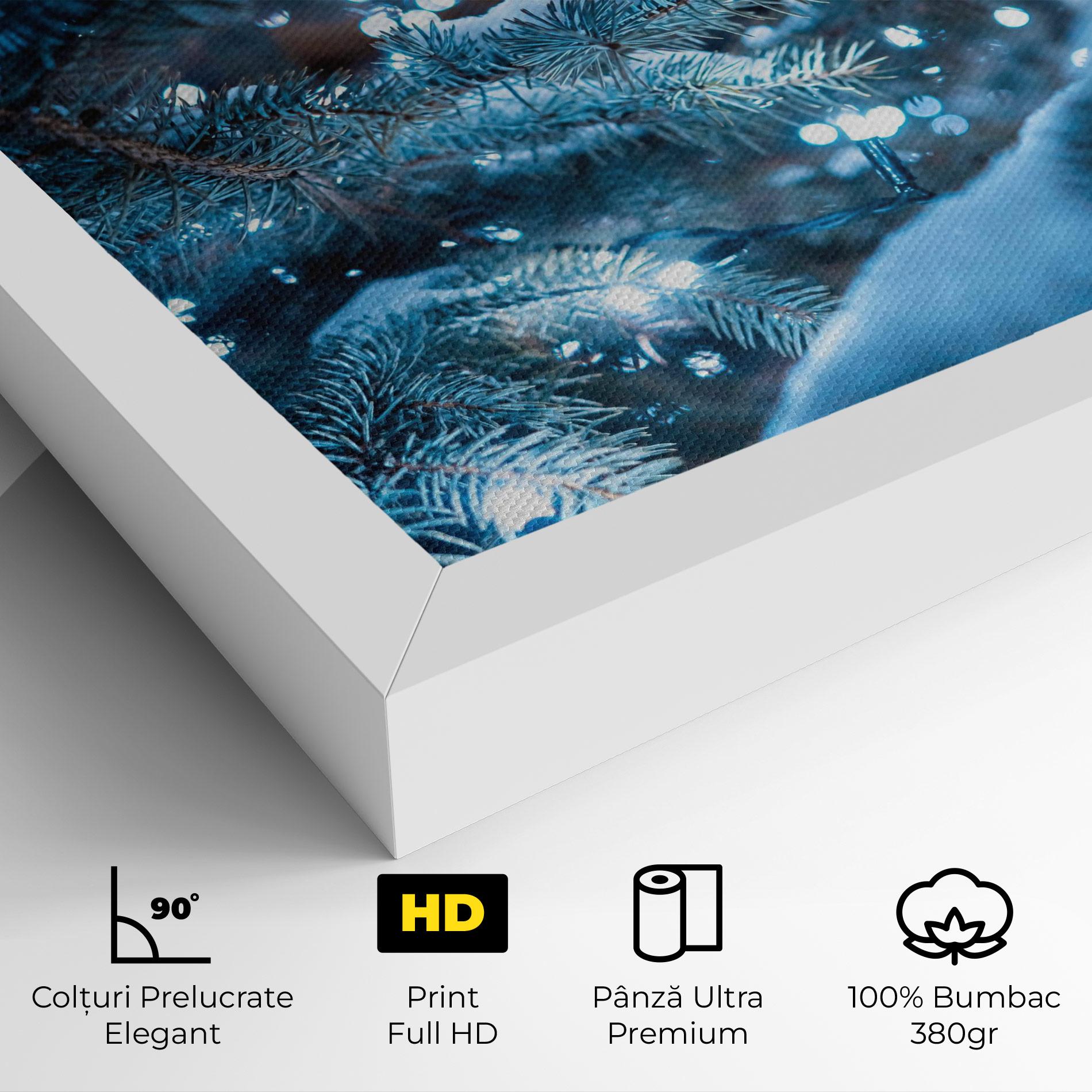 Tablou Canvas Blue Christmas Tree mockup 4