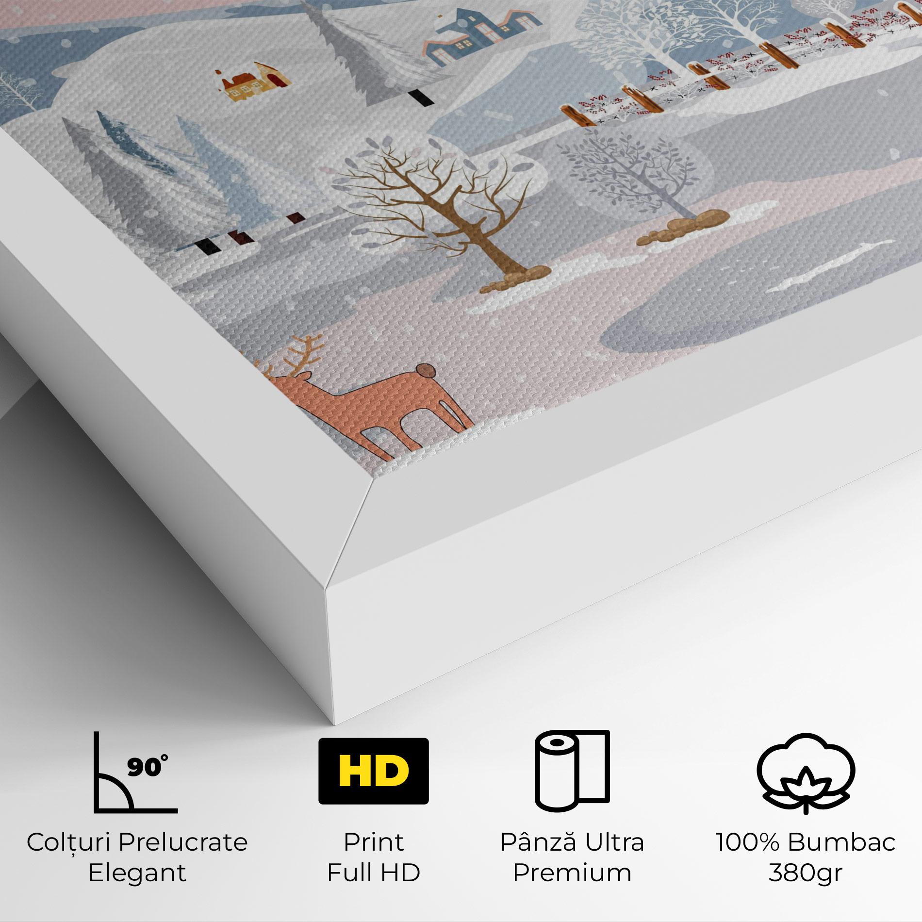 Tablou Canvas Pink Sky Winter mockup 4