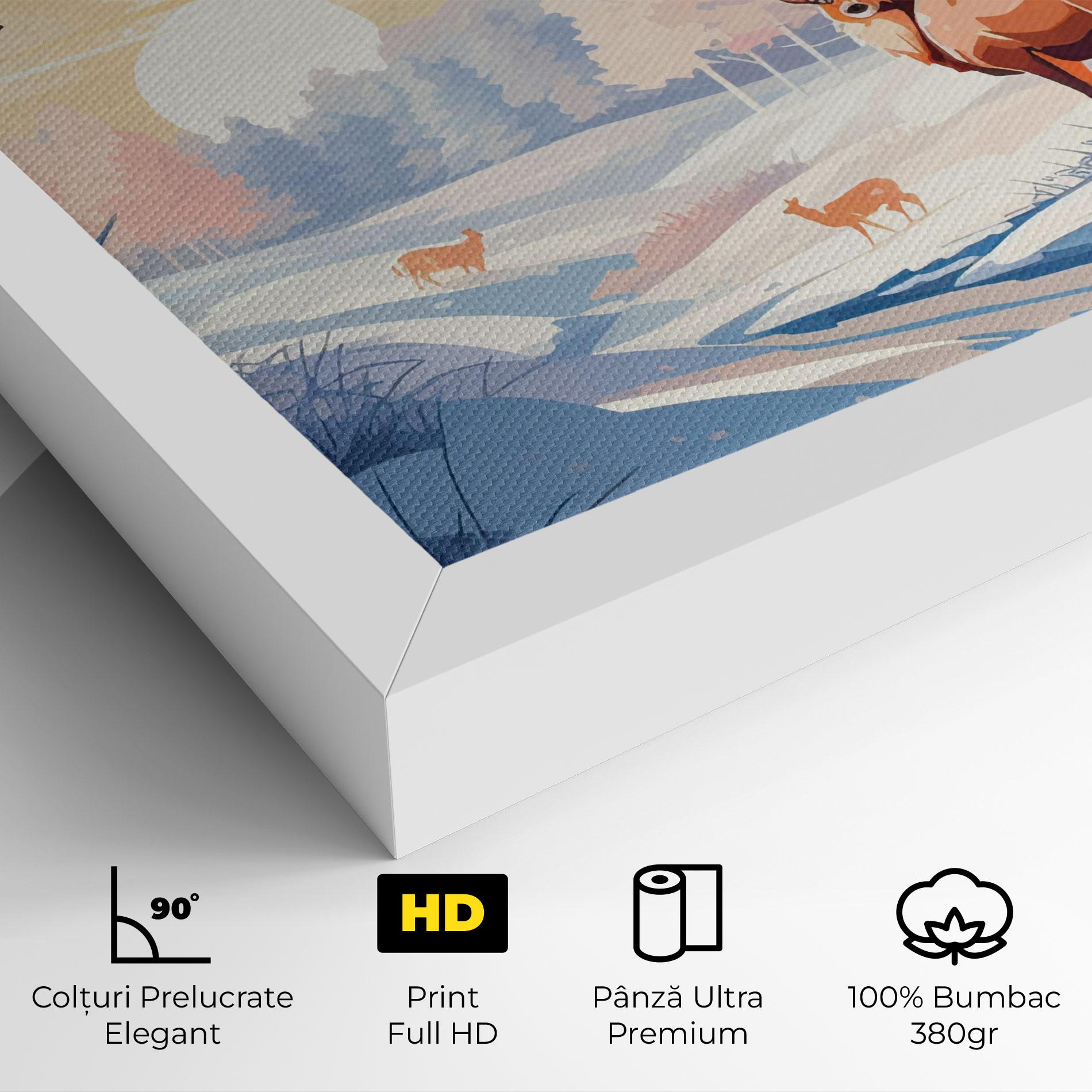 Tablou Canvas Winter Deer Art mockup 4