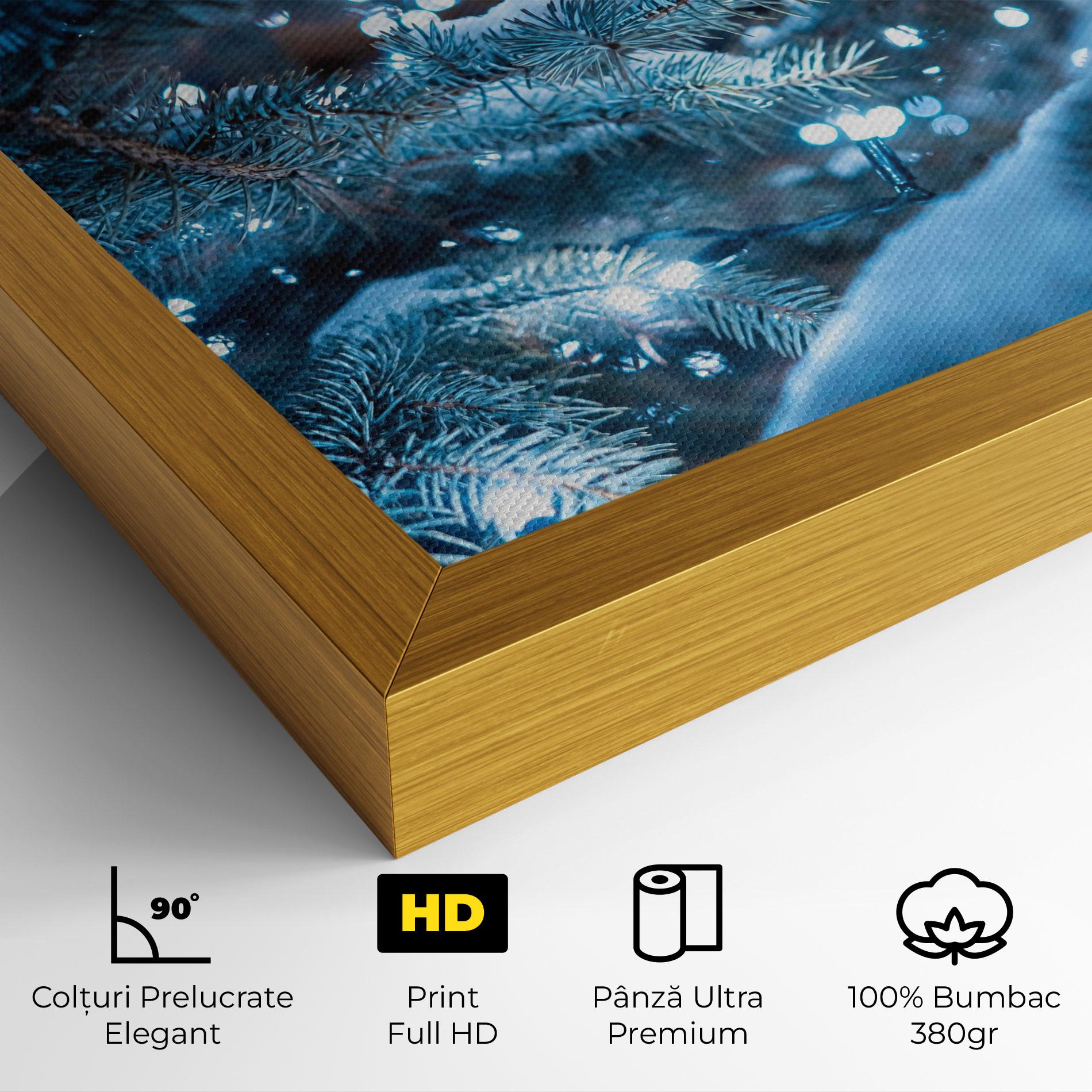 Tablou Canvas Blue Christmas Tree mockup 4