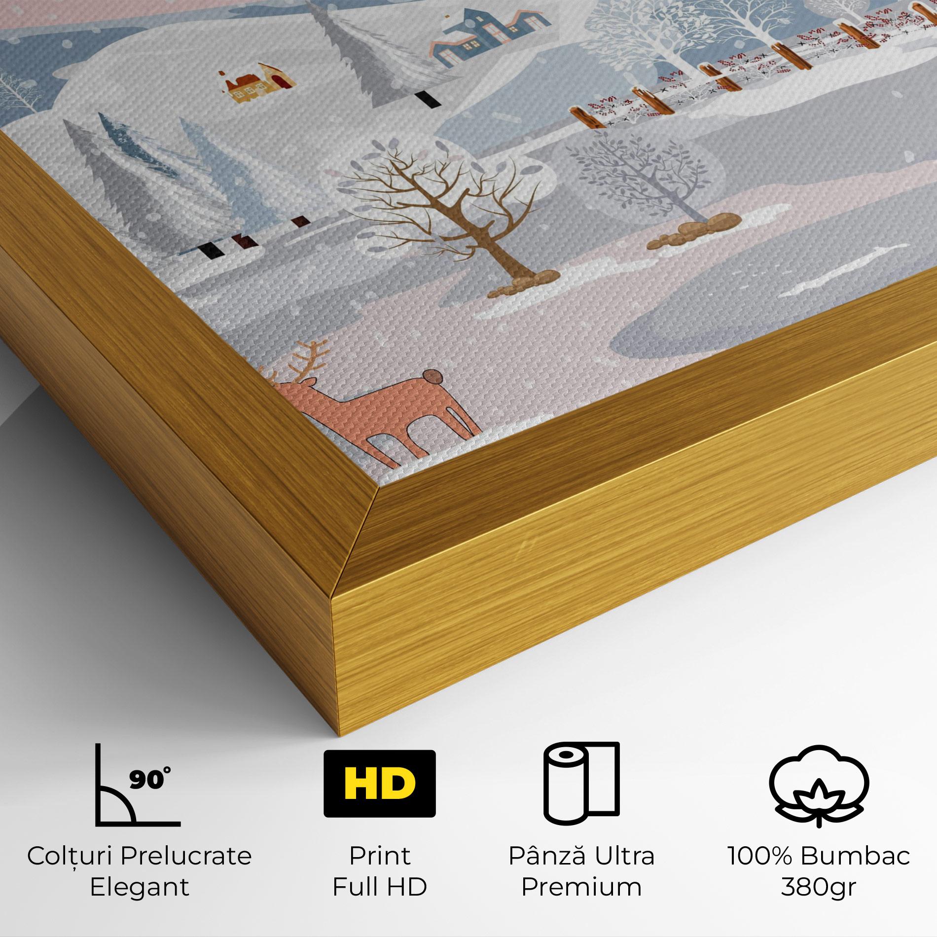 Tablou Canvas Pink Sky Winter mockup 4