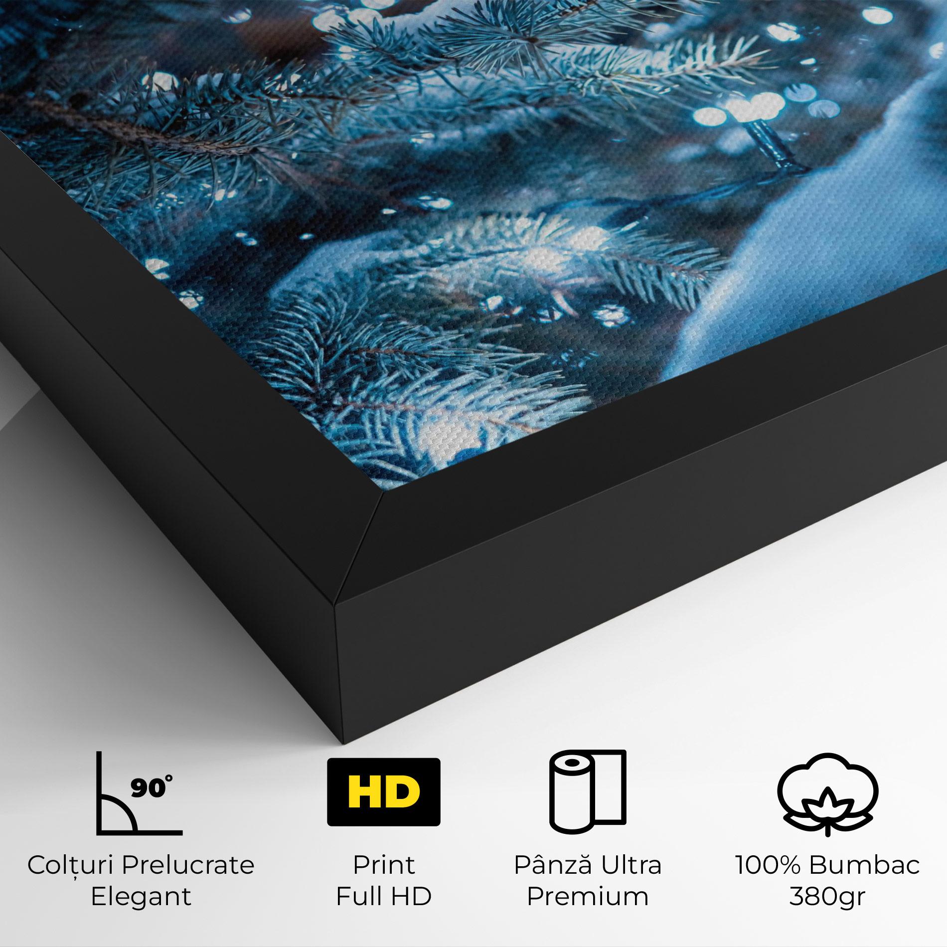 Tablou Canvas Blue Christmas Tree mockup 4