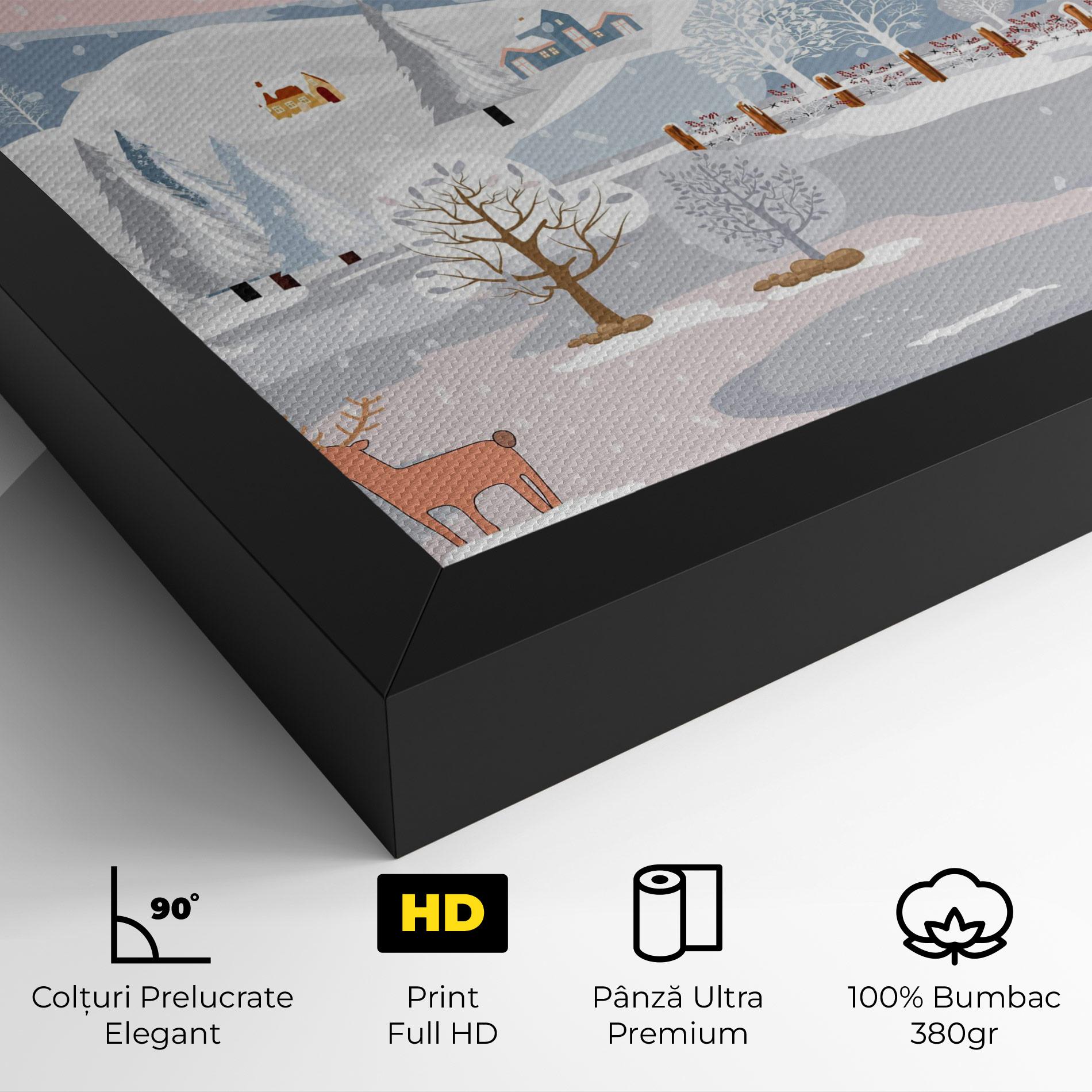 Tablou Canvas Pink Sky Winter mockup 4