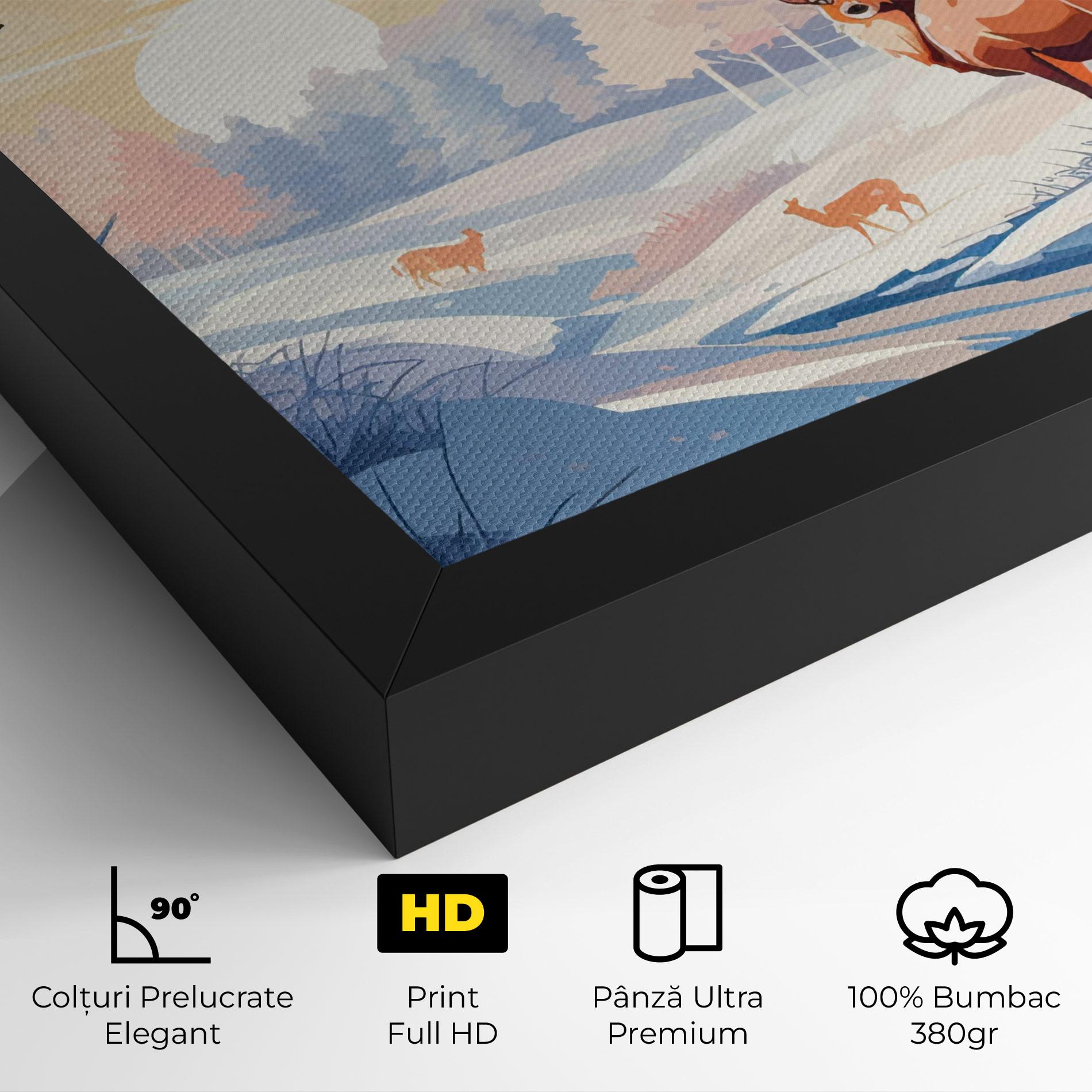 Tablou Canvas Winter Deer Art mockup 4