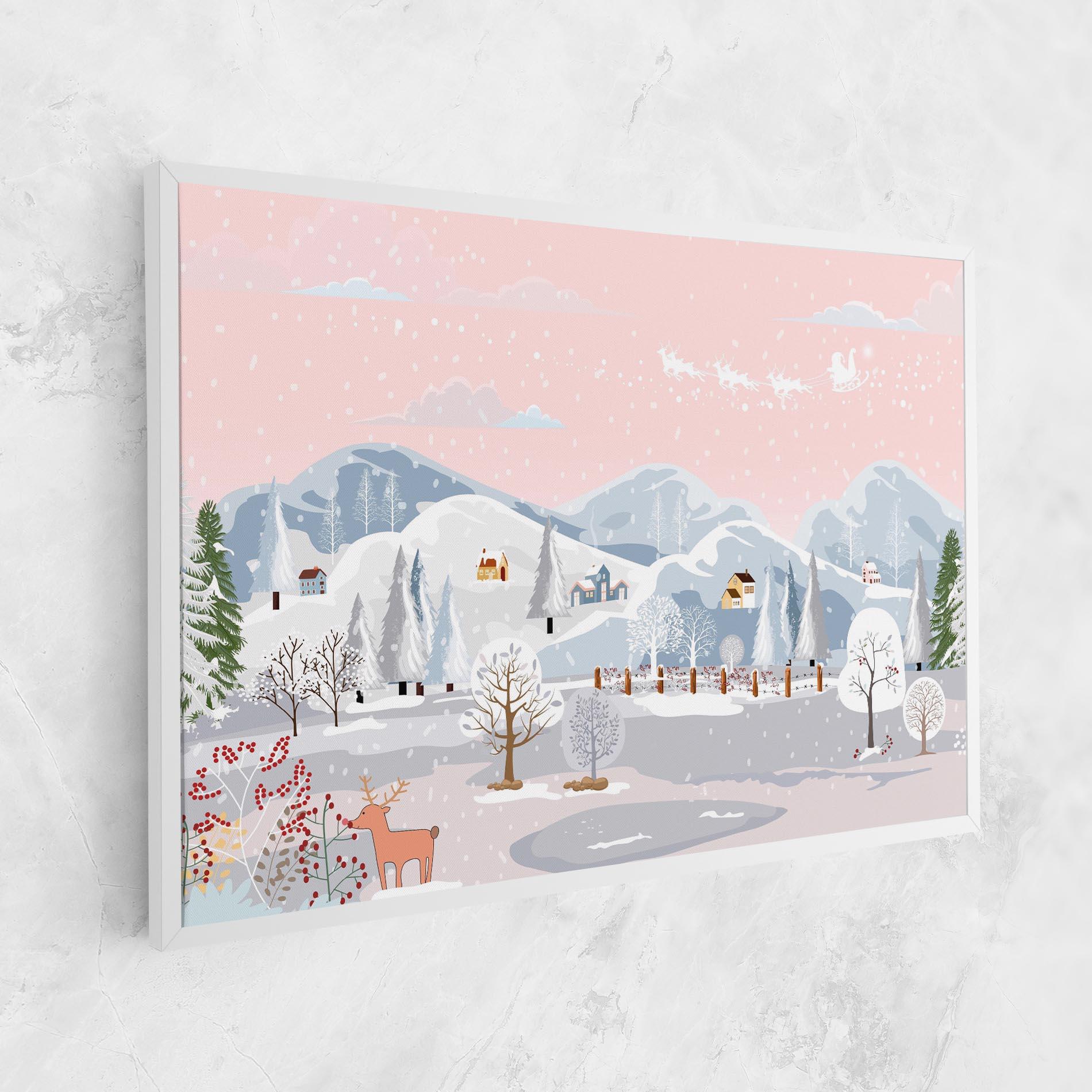 Tablou Canvas Pink Sky Winter mockup 1