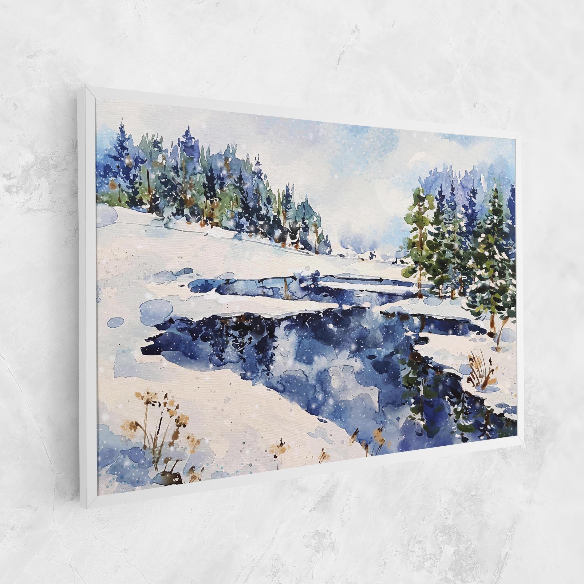 Tablou Canvas Winter Painting mockup 1
