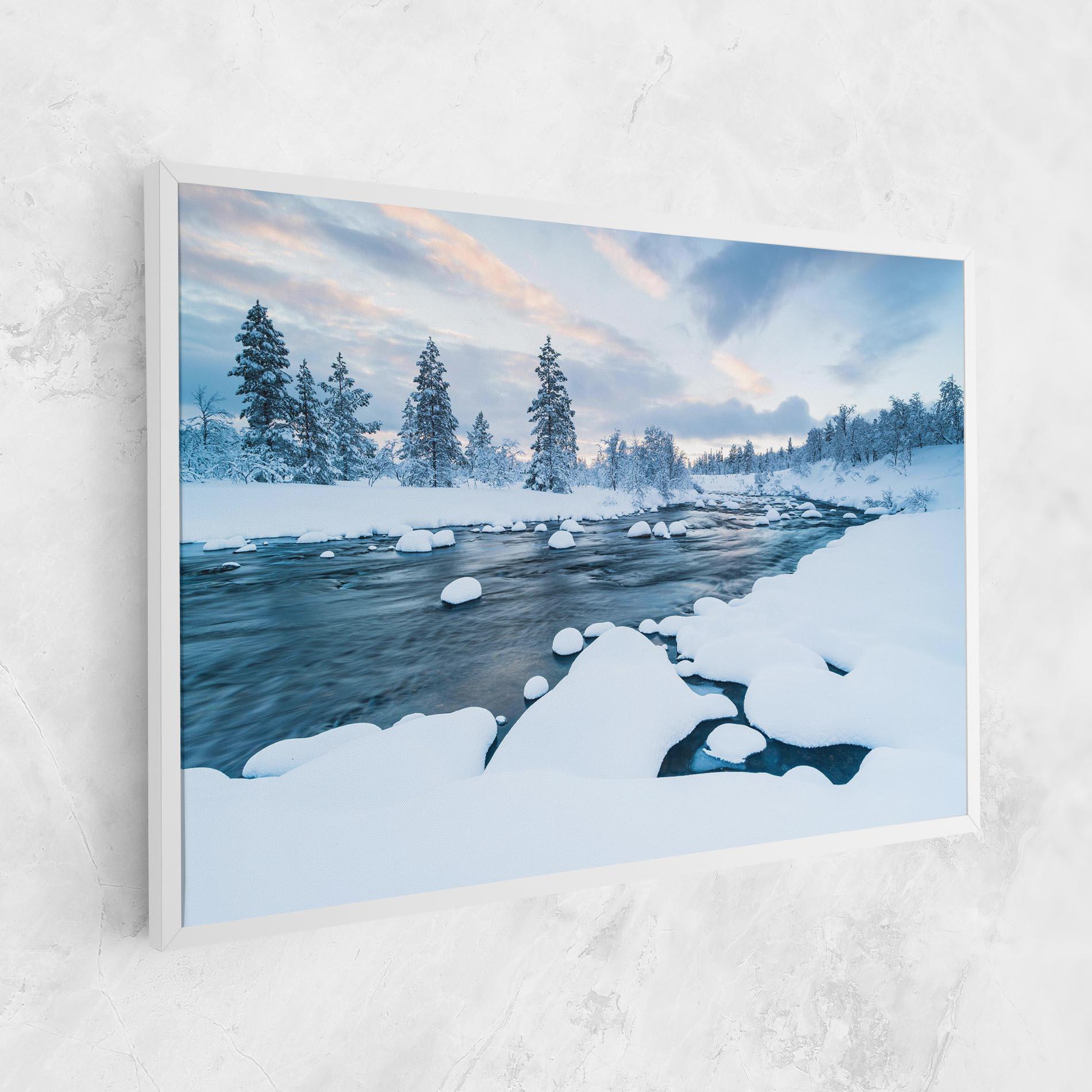 Tablou Canvas Winter River mockup 1