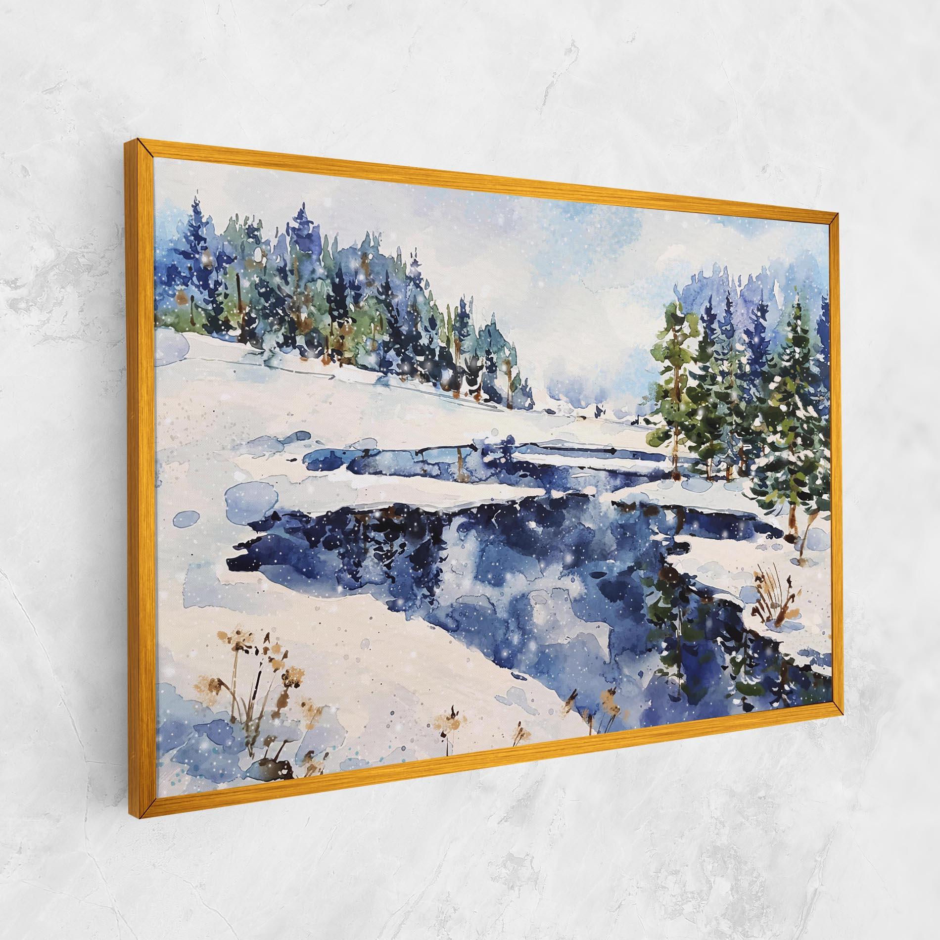 Tablou Canvas Winter Painting mockup 1