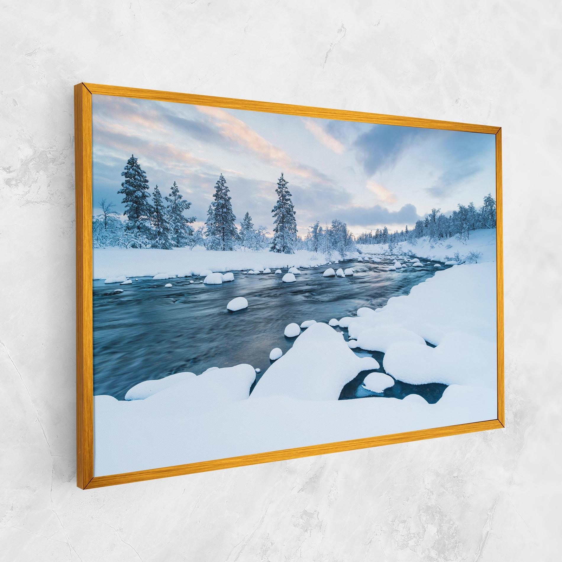 Tablou Canvas Winter River mockup 1