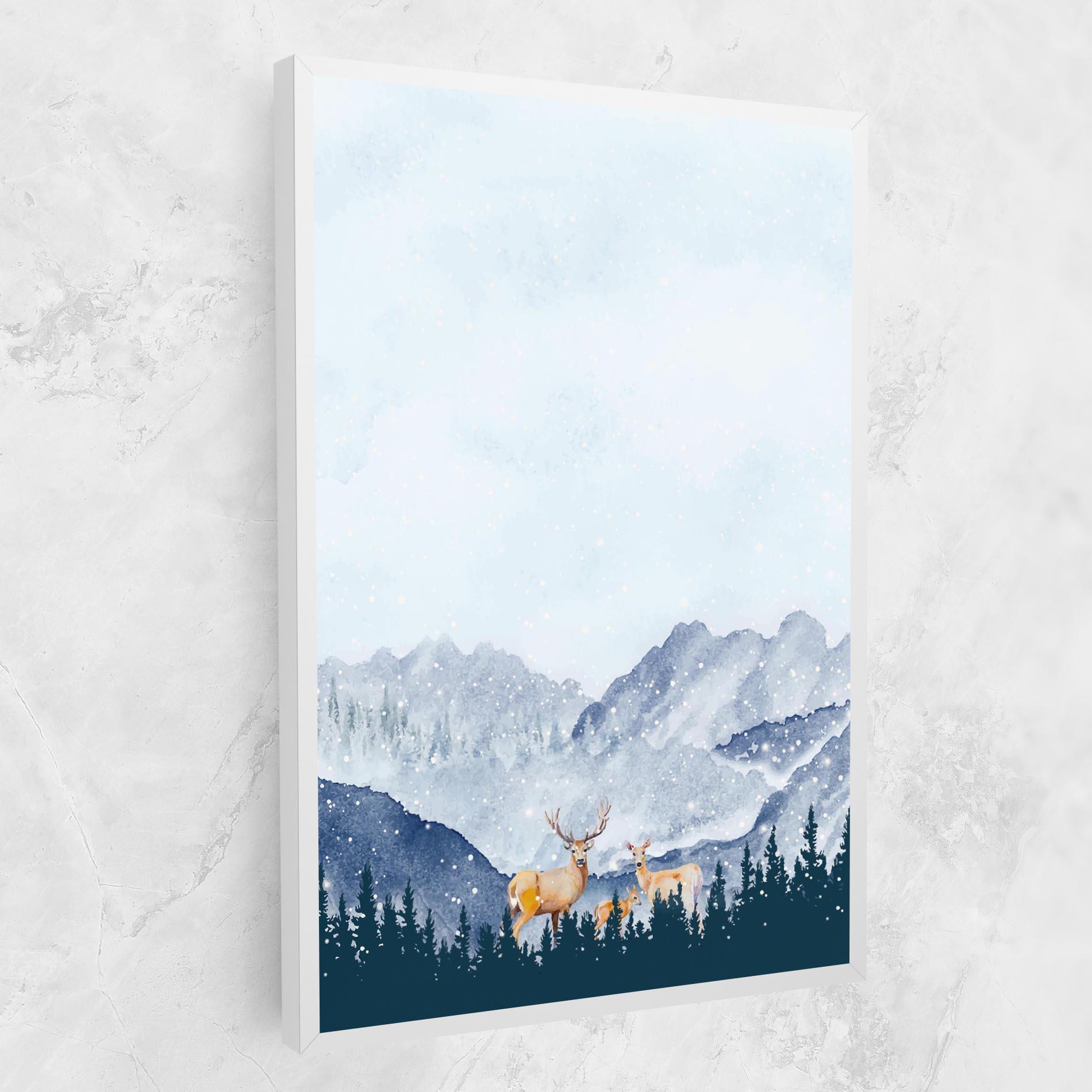 Tablou Canvas Winter Deers mockup 1