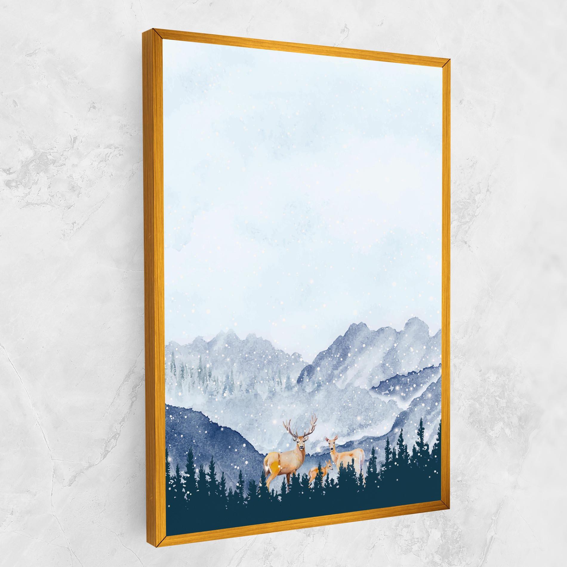 Tablou Canvas Winter Deers mockup 1