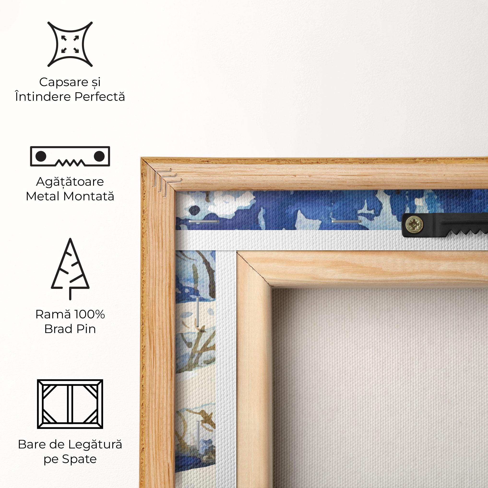 Tablou Canvas Blue Trees Winter mockup 5