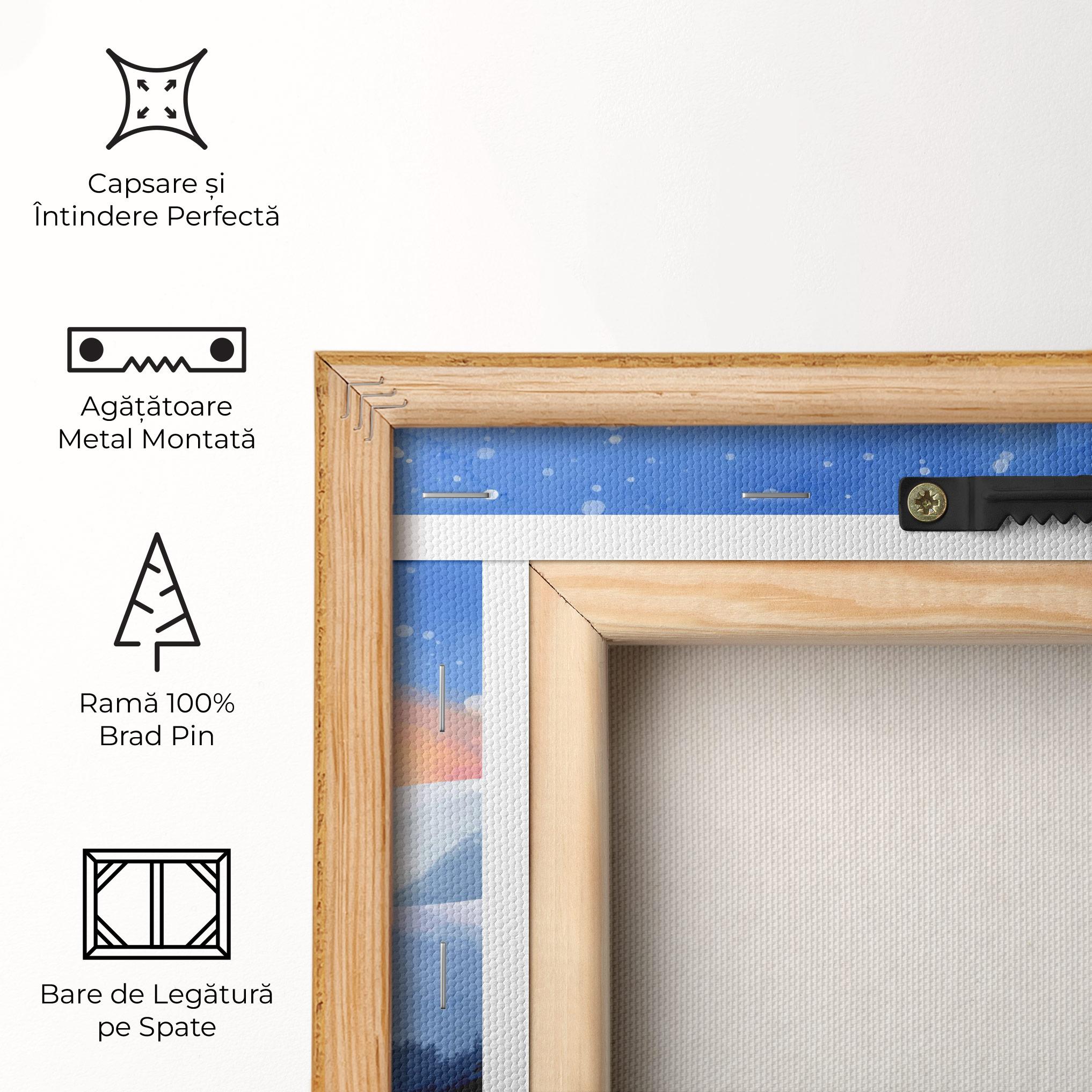 Tablou Canvas Mountain Snow Art mockup 5