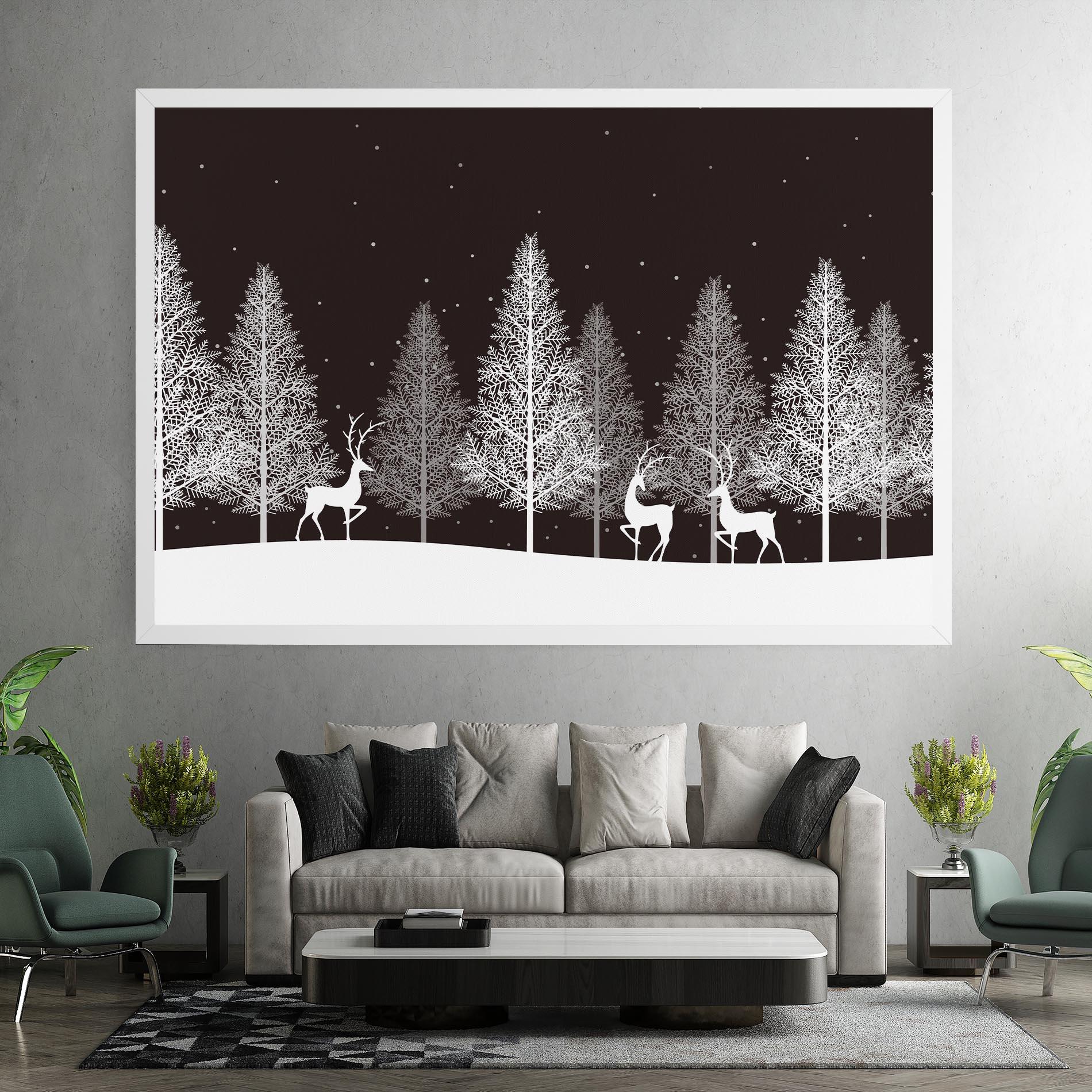 Tablou Canvas Brown Sky Winter mockup 7