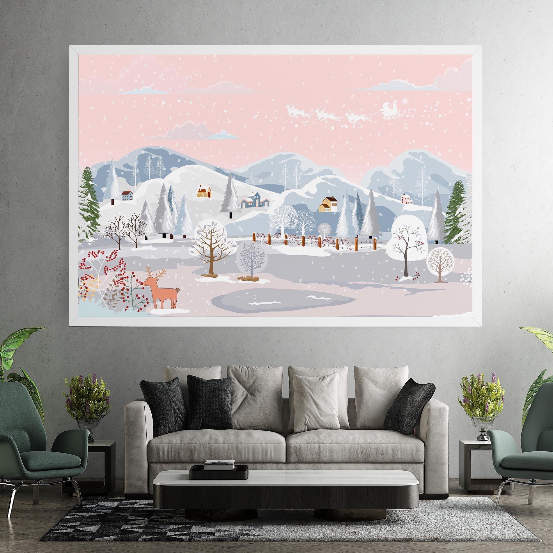 Tablou Canvas Pink Sky Winter mockup 7