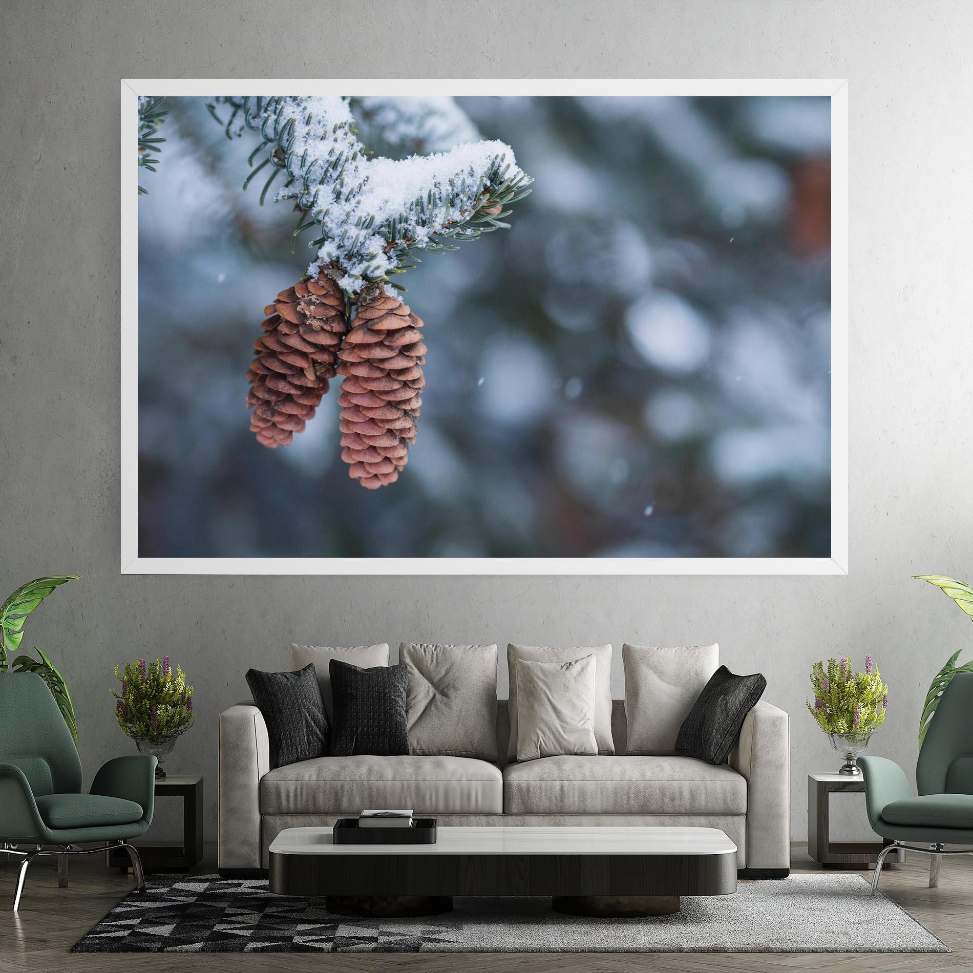Tablou Canvas Winter Cones mockup 7