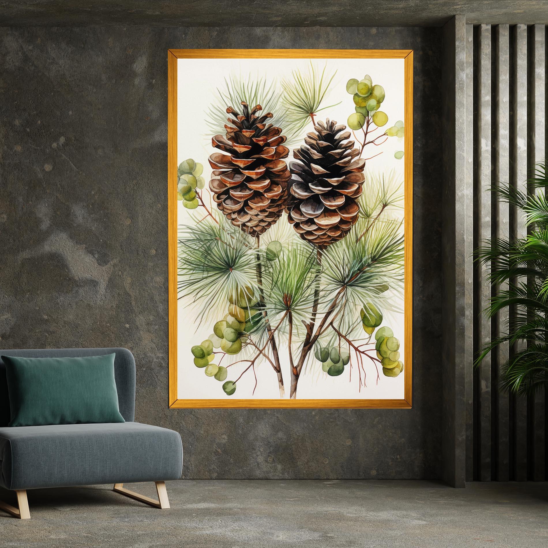 Tablou Canvas Brown Cones mockup 7